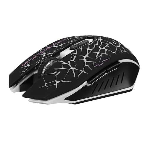 Azzor M6 Wireless Mouse 2400DPI Rechargeable 2.4GHz Optical Silent Mouse with Backlit for Gaming Office Home Use