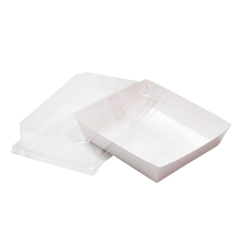 Hemoton 50-Pack Clear Disposable Food Storage Containers with Lids - Perfect for Sandwiches, Cupcakes, Sushi & Party Favors | BPA-Free, Leak-Proof & Microwave Safe