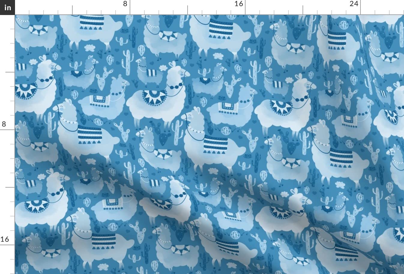 Alpacas and Cacti Printed Velvet Upholstery Fabric by The Yard - Soft Monochrome Nursery Design for Home Decor, Apparel & DIY Projects | Perfect for Curtains, Pillows, and Clothing