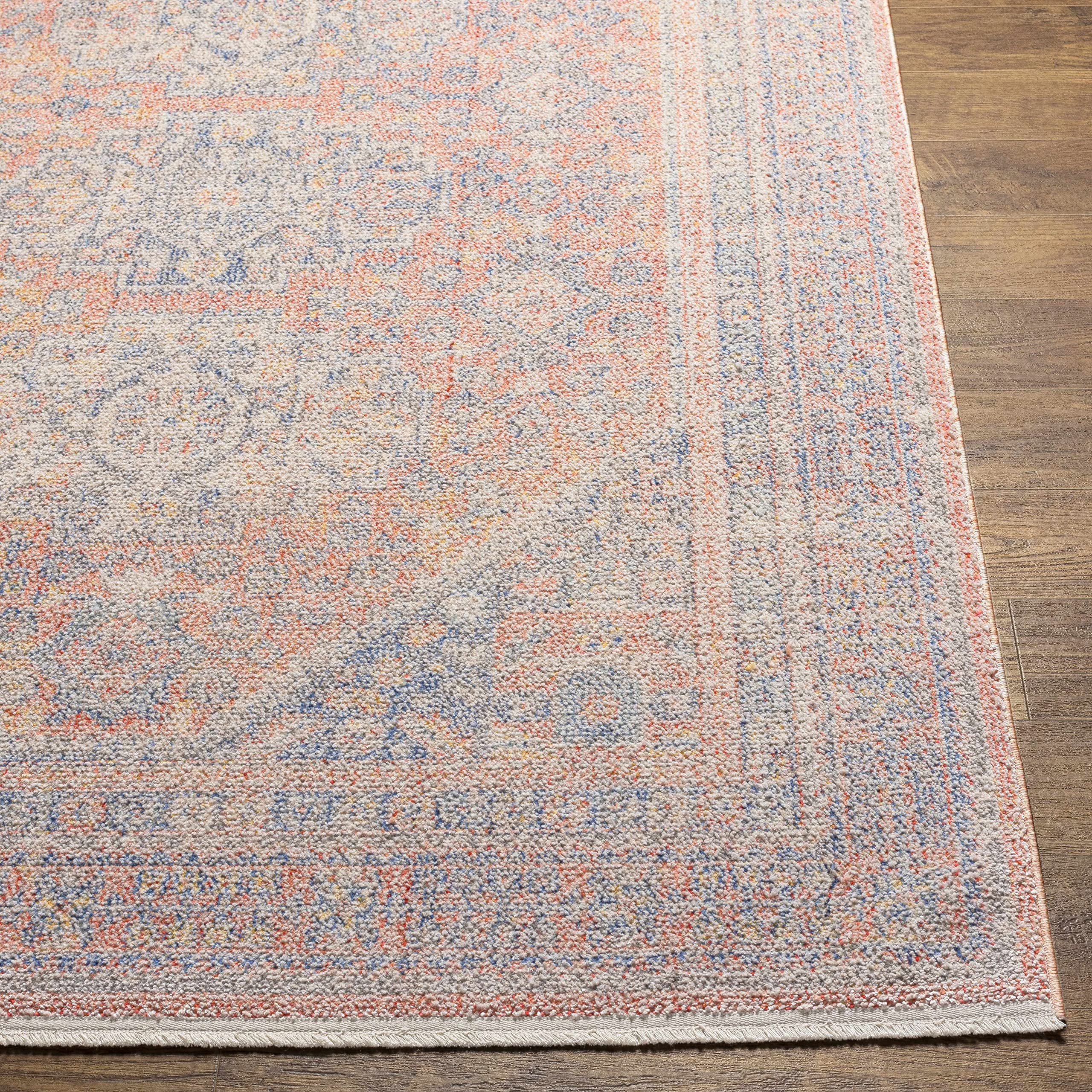 Hauteloom Vahn Modern Area Rug for Living Room & Bedroom - Blue Ivory 7'10