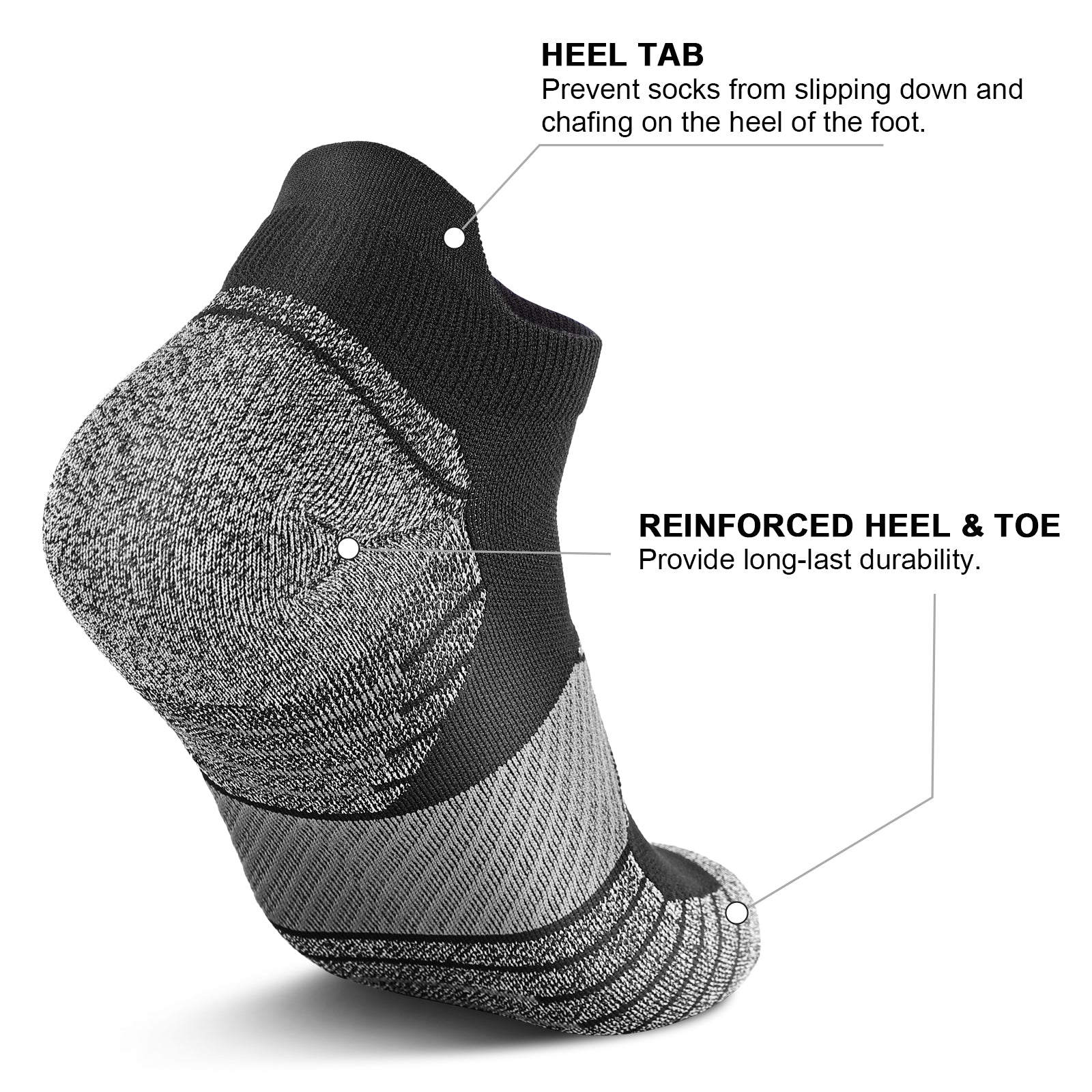 GECKOMAN x PAPLUS Women's Breathable Ankle Athletic Socks 2 Pairs - Comfortable Running & Workout Socks for Gym, Yoga & Daily Wear