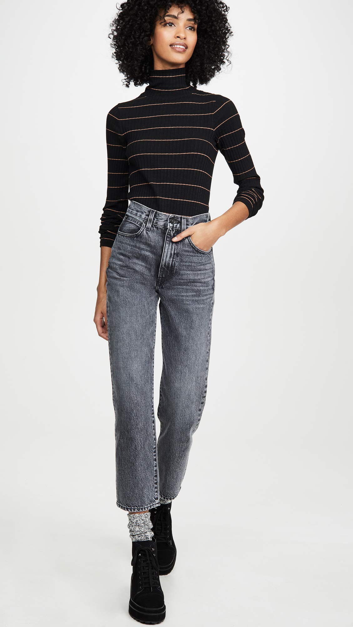 Women's High Waist London Crop Jeans - Trendy Distressed Denim Pants for Casual Outfits & Street Style