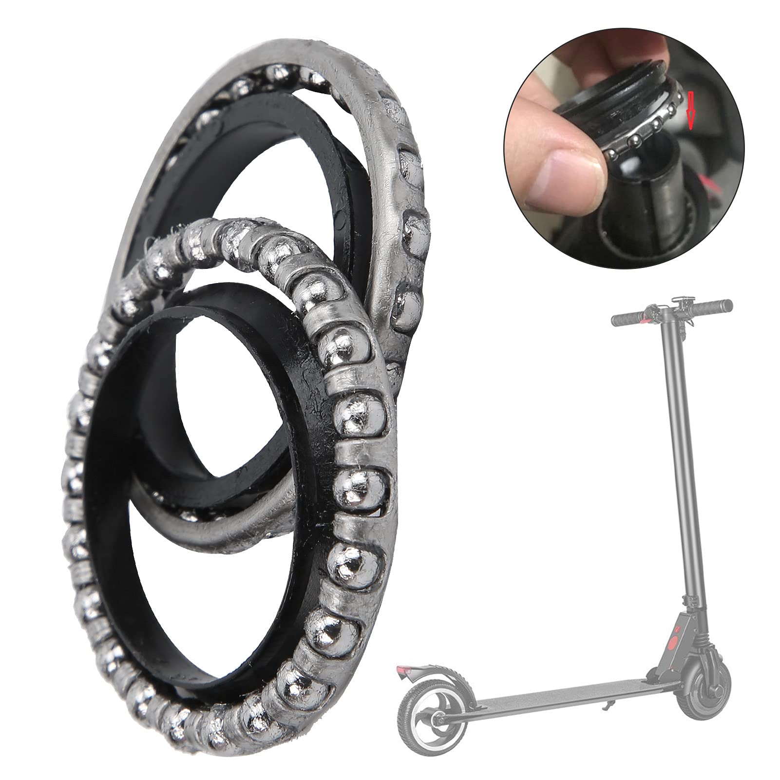 Electric Scooter Fork Rotating Parts & Steering Ball Bearings - Compatible with M365/PRO Series - Durable Replacement for Smooth Steering - Perfect for Commuting, Urban Travel & Last-Mile Delivery