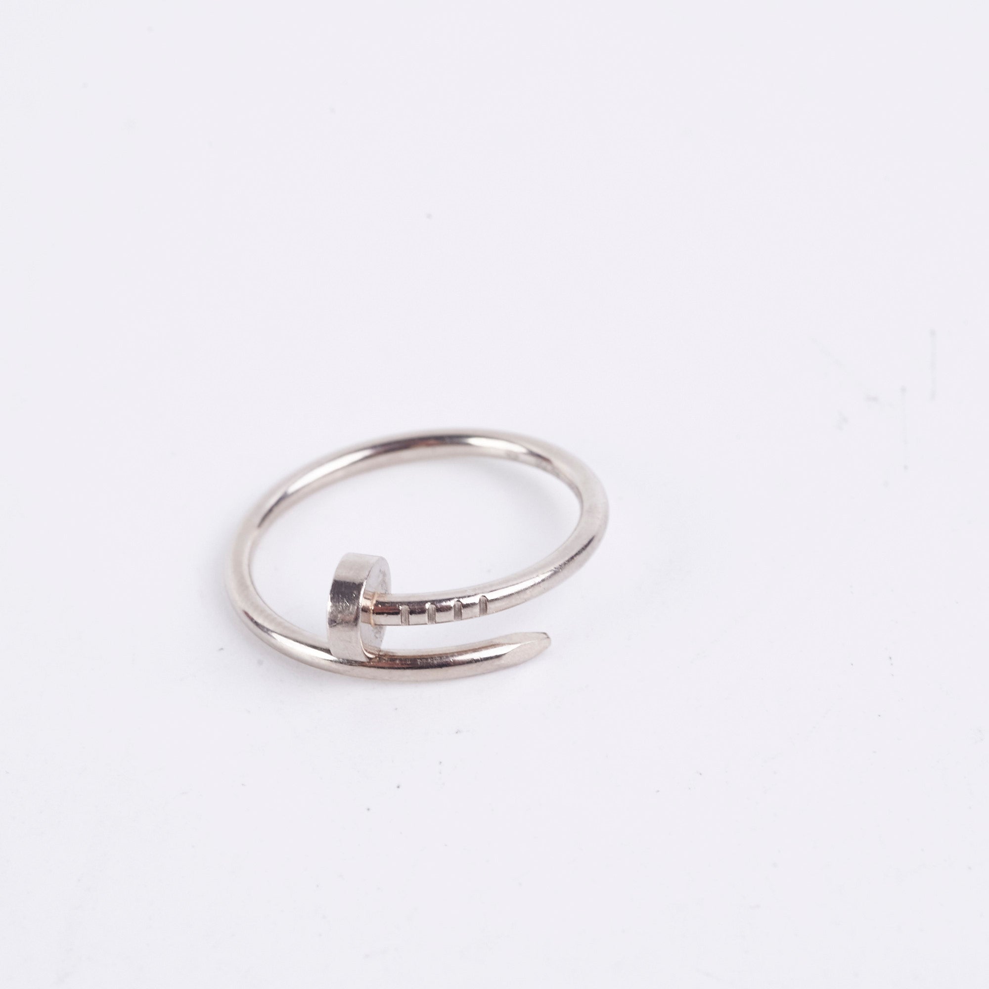 Cartier Juste Un Clou 18K White Gold Small Model Ring Size 58 - Luxury Jewelry for Women, Perfect for Weddings, Anniversaries & Special Occasions