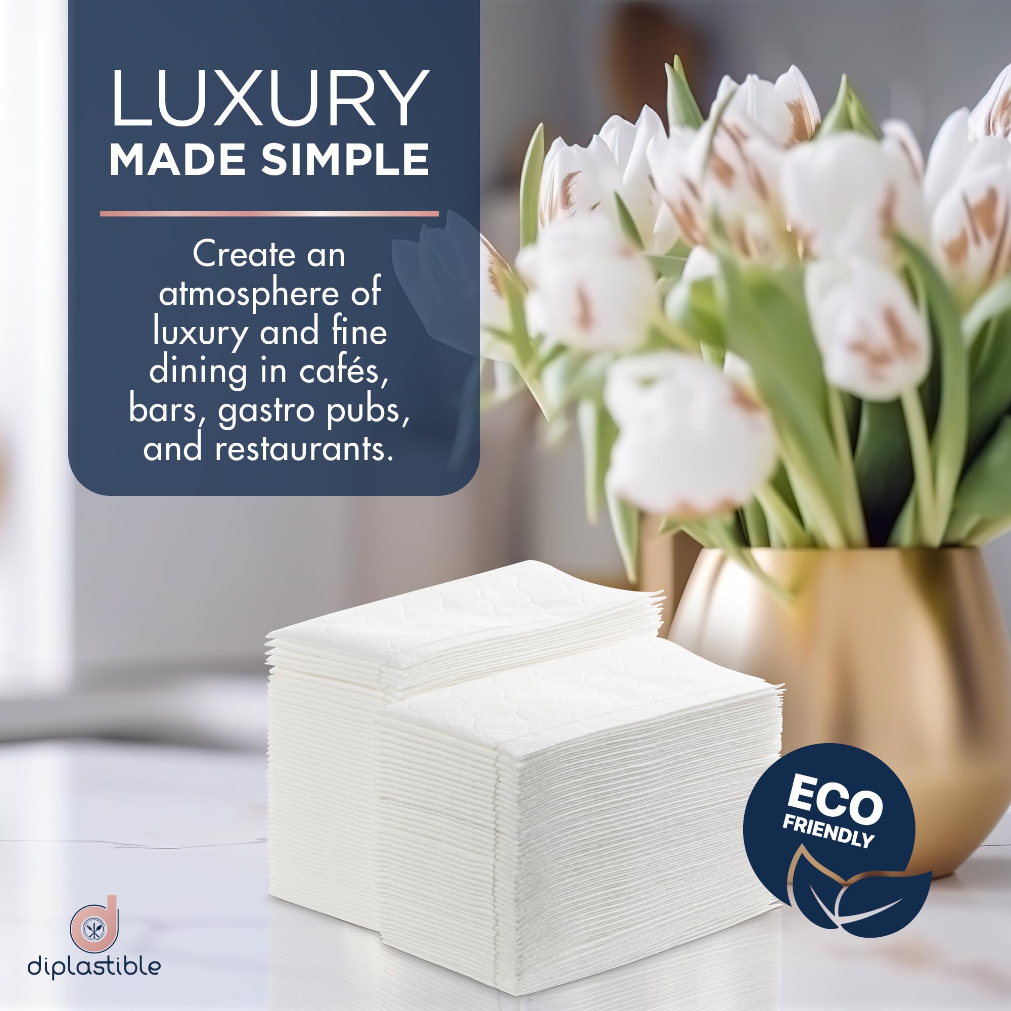 1000 Pack Disposable Guest Towels - Premium White Bathroom Napkins, Heavy Duty & Ultra Absorbent Paper Hand Towels with Linen Feel for Home, Parties, Events | Ideal for Guest Bathrooms, Weddings, Restaurants & Office Use