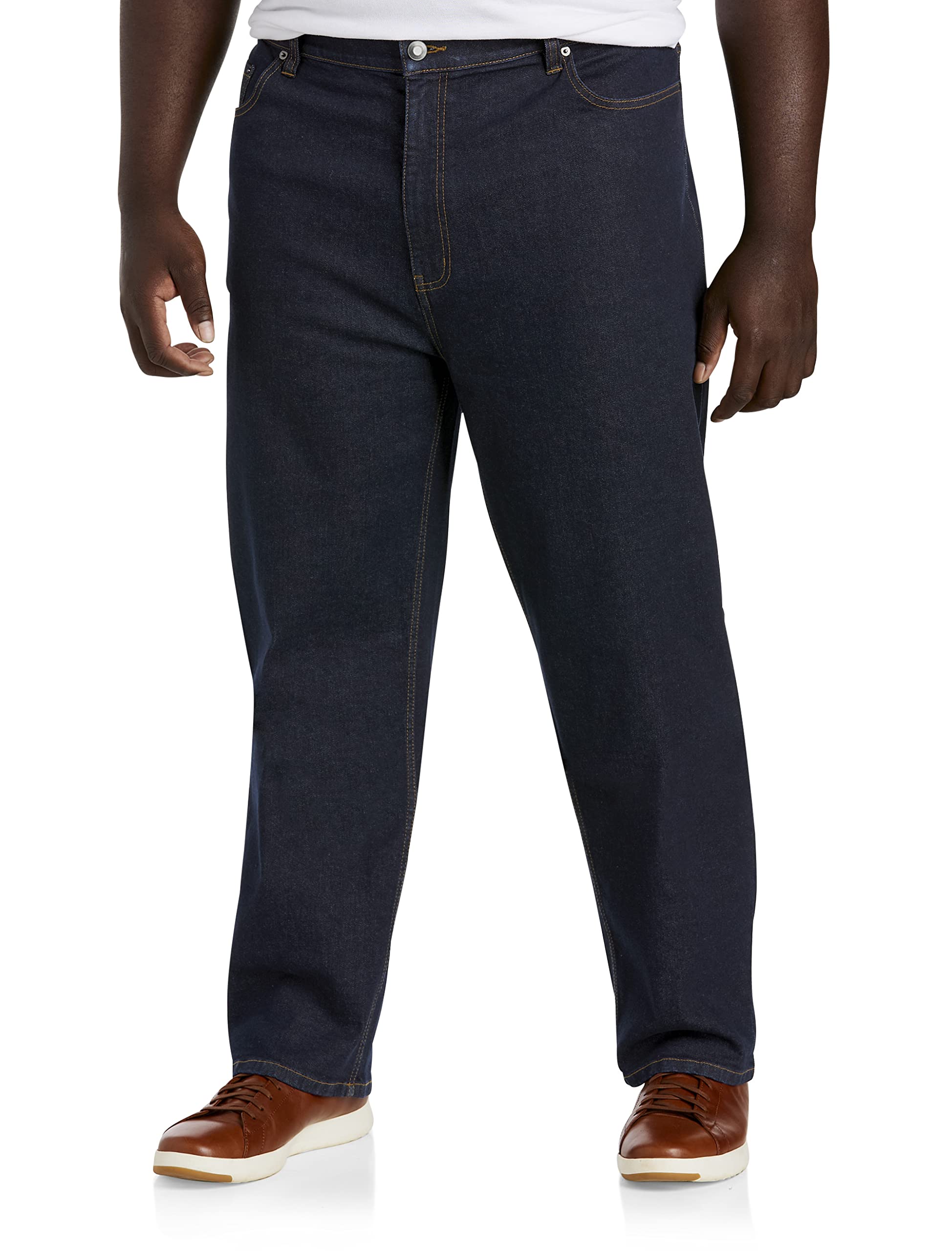 Men's DXL Big and Tall Loose Fit Comfort Stretch Denim Jeans - Relaxed Fit for Casual Wear & Everyday Comfort