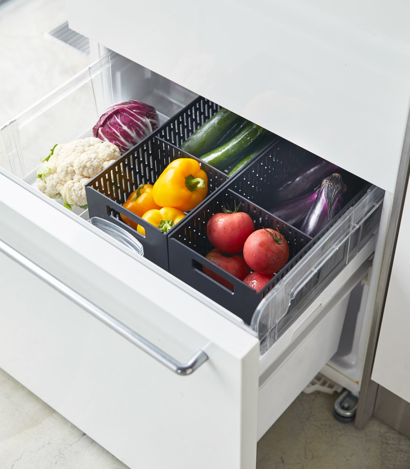Stackable Vegetable Storage Bins - Organize Fresh Produce in Fridge, Pantry, or Kitchen Cabinet