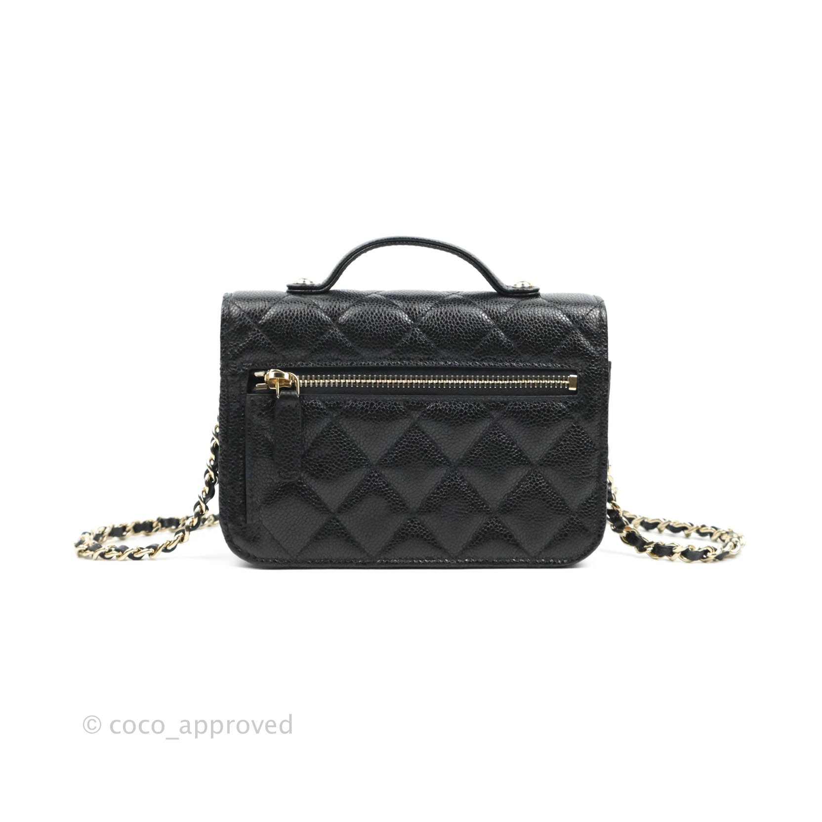 Chanel Business Affinity Clutch with Chain - Black Caviar Leather & Gold Hardware - Perfect for Work, Evening Events & Luxury Gift Giving