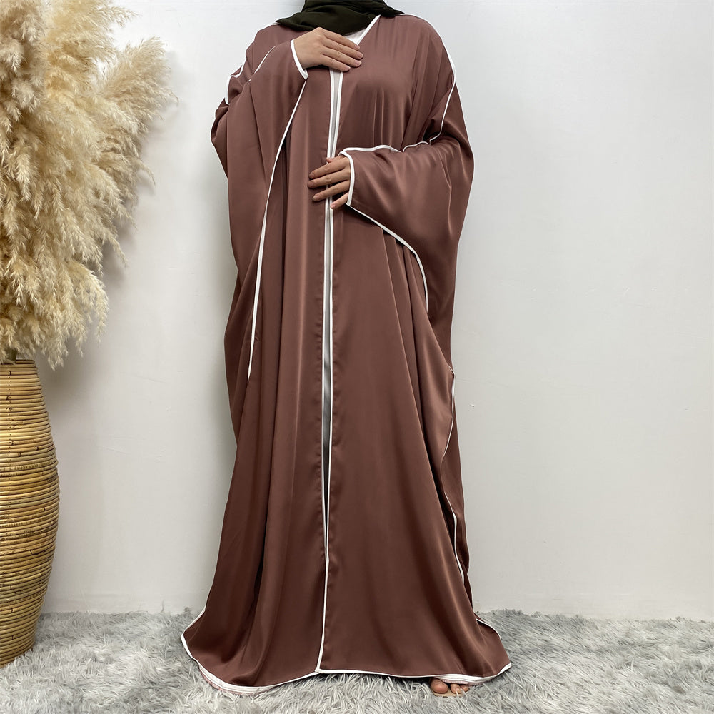 Elegant 2-Piece Bisht Abaya Set in Brick Red - Perfect for Eid, Ramadan & Special Occasions