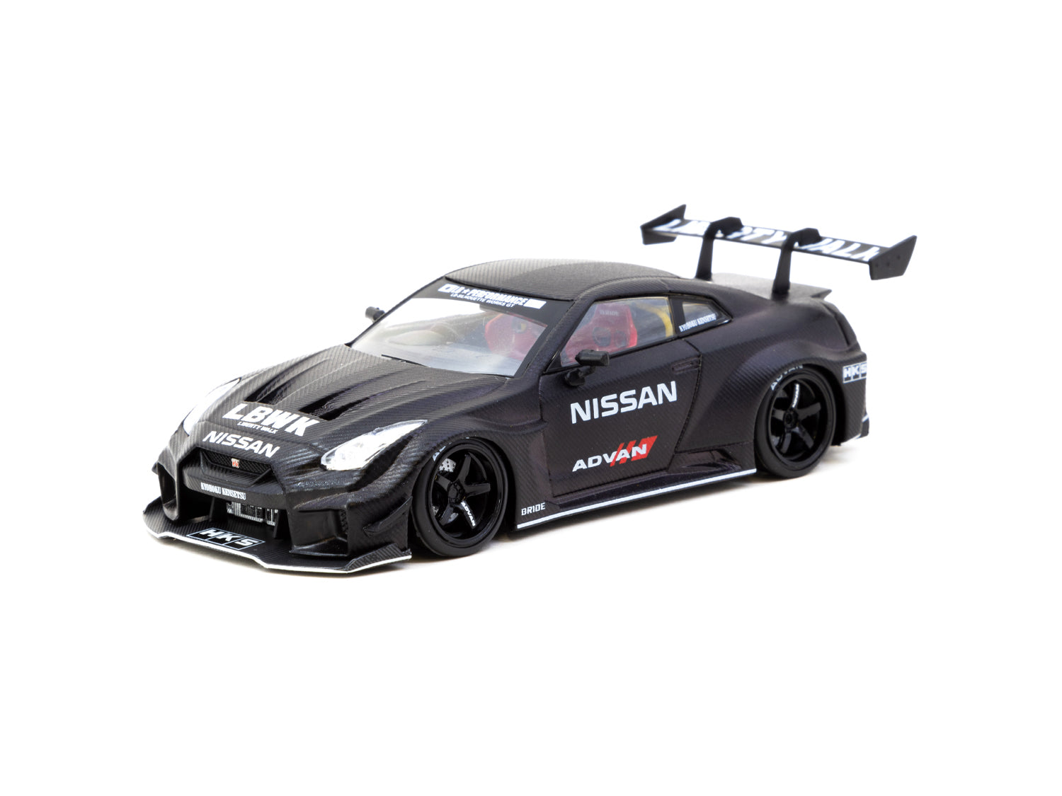 Tarmac Works 1/43 Scale LB Silhouette Works GT Nissan 35GT-RR Full Carbon Diecast Model Car - Collectible Hobby Display for Racing Enthusiasts & Car Lovers