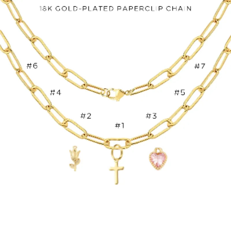 Charm Necklace with Assorted Charms - Elegant Layered Pendant Jewelry for Women | Perfect for Everyday Wear, Gift Giving & Special Occasions