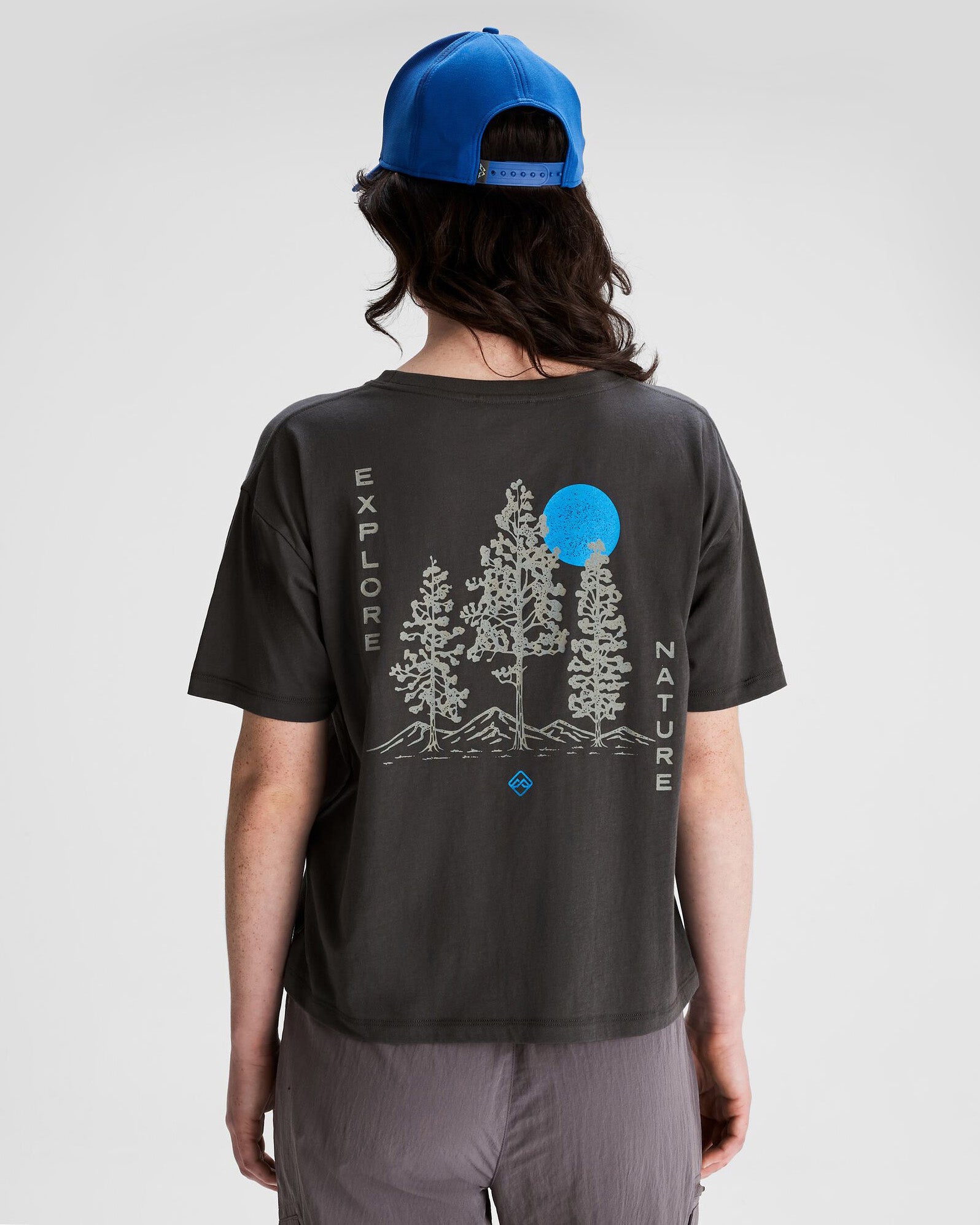 Women's Explore Nature Organic Cotton T-Shirt - Eco-Friendly Casual Tee for Hiking, Travel & Outdoor Adventures | Shale Color