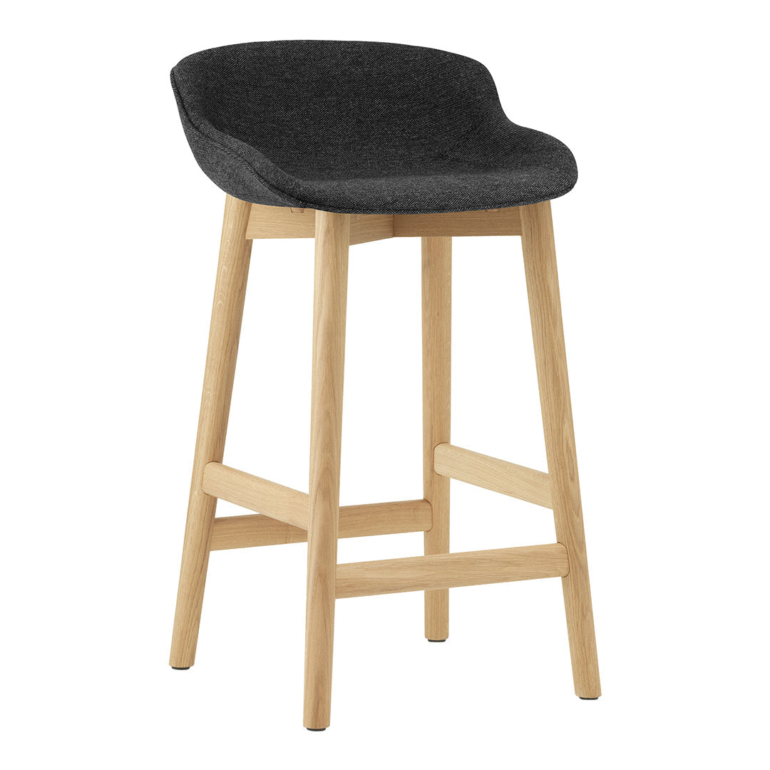 Premium Hyg Counter Stool with Full Upholstered Seat & Sturdy Wood Base - Perfect for Kitchen Islands, Breakfast Bars & Home Decor