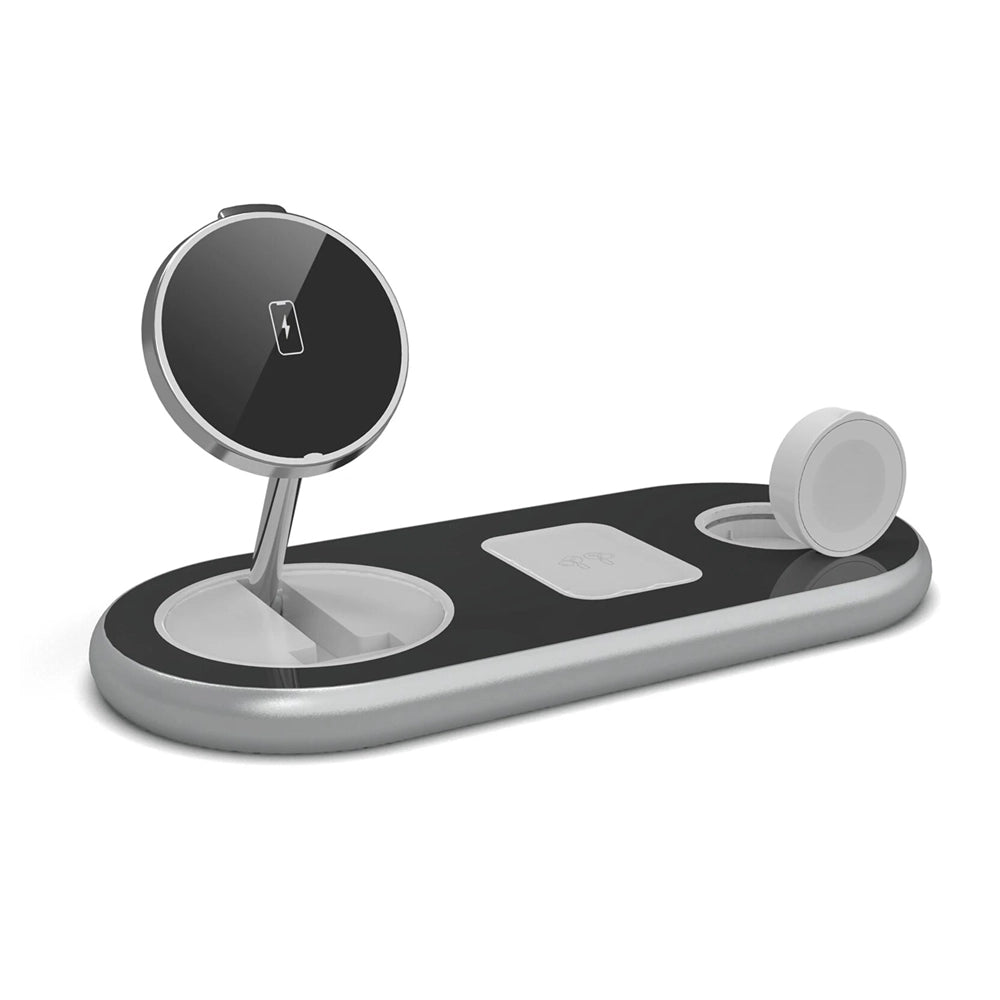 FlexiCharge 3-in-1 Wireless Charging Station for iPhone, Samsung & AirPods | Fast Qi-Certified Charger for Home, Office & Travel