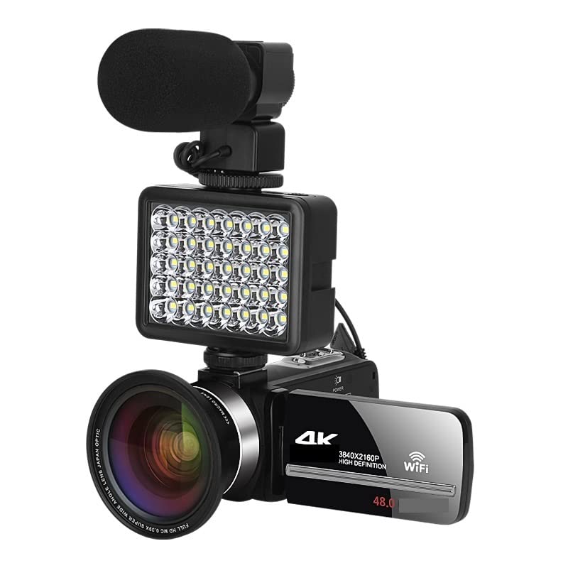 4K Professional Camcorder for Vlogging & Streaming - AUBEST Digital Video Camera with 18X Zoom & Stabilizer (No SD Card) - Perfect for YouTube & Live Streaming
