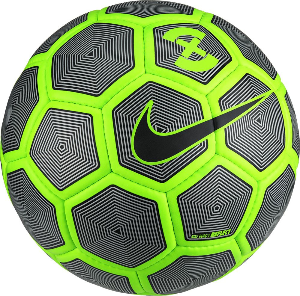 Nike FootballX Duro Football - Official Size & Weight Training Soccer Ball (Black/Electric Green) - Perfect for Practice, Matches & Backyard Games