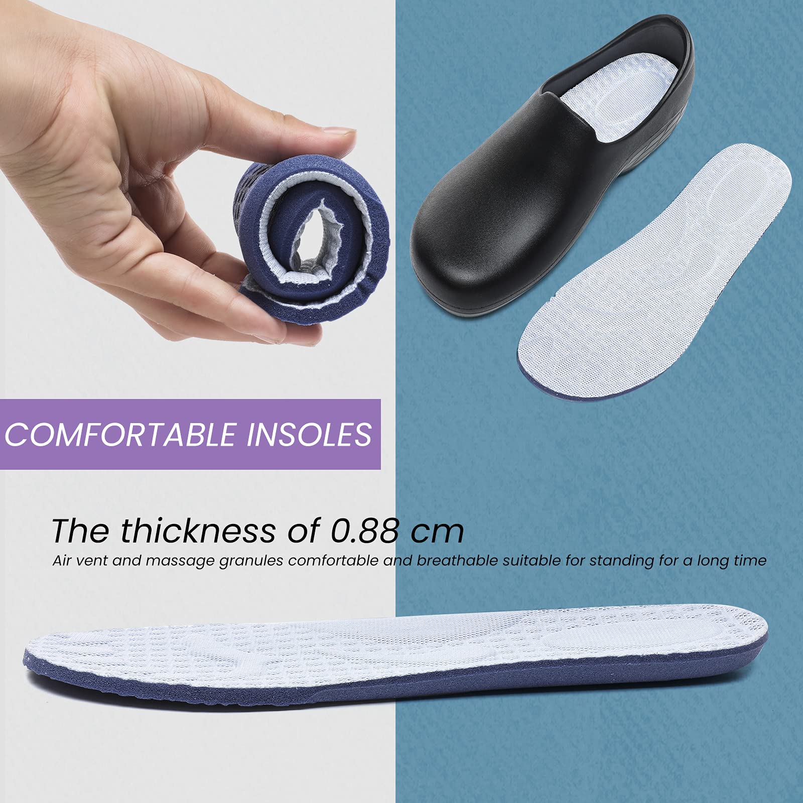 **Women's Professional Slip-Resistant Chef Clogs - Kitchen & Nursing Shoes with Arch Support, Breathable & Lightweight for Indoor/Outdoor Use - Perfect for Cooking, Healthcare & Beach**