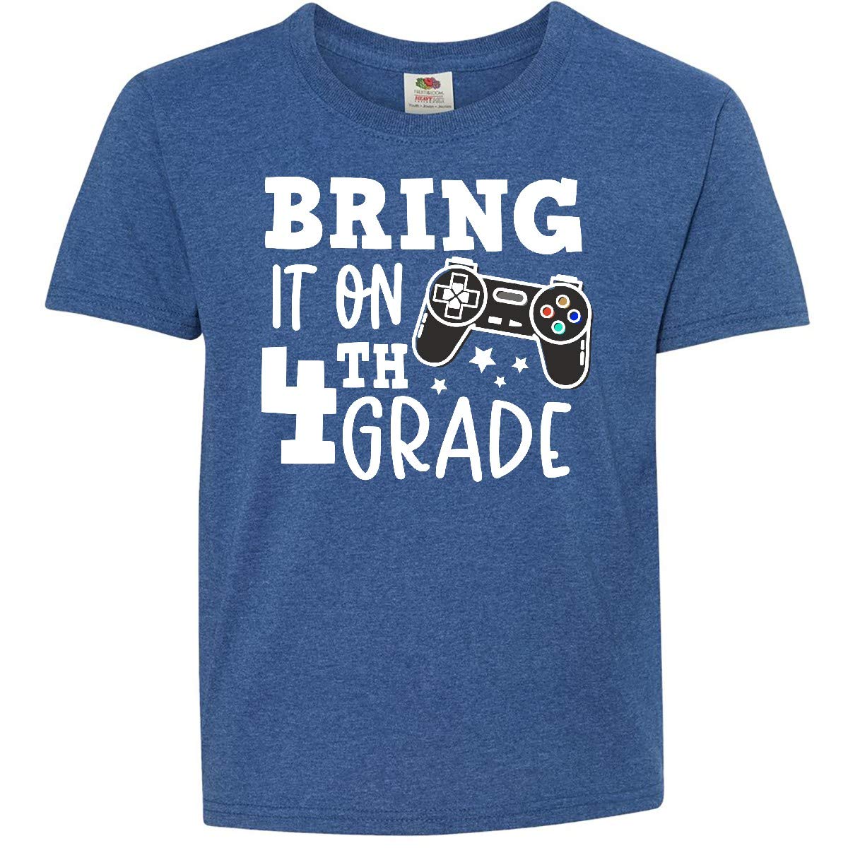 Inktastic Bring It on 4th Grade Video Game Controller Youth T-Shirt - Fun Graphic Tee for Kids, Gaming Enthusiasts & Back to School Outfits