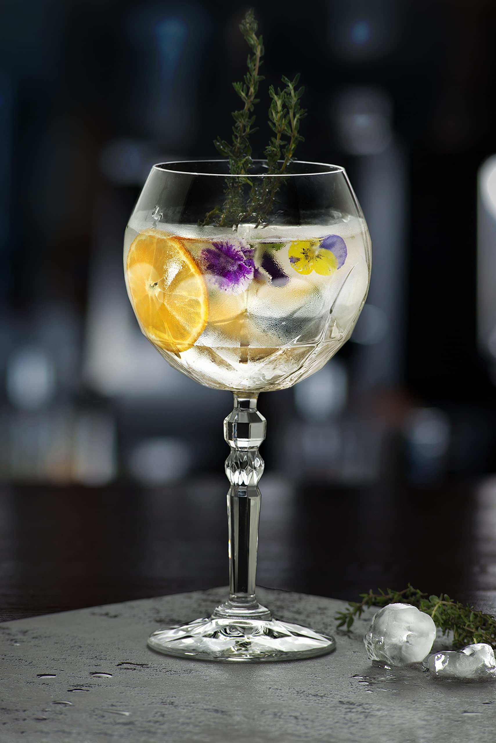 Premium Barski Gin Tonic Glass Set - 6 Elegant European Crystal Coupe Goblets (19.4oz Each) - Perfect for Cocktails, Wine & Champagne - Ideal for Home Bars, Dinner Parties & Wedding Receptions