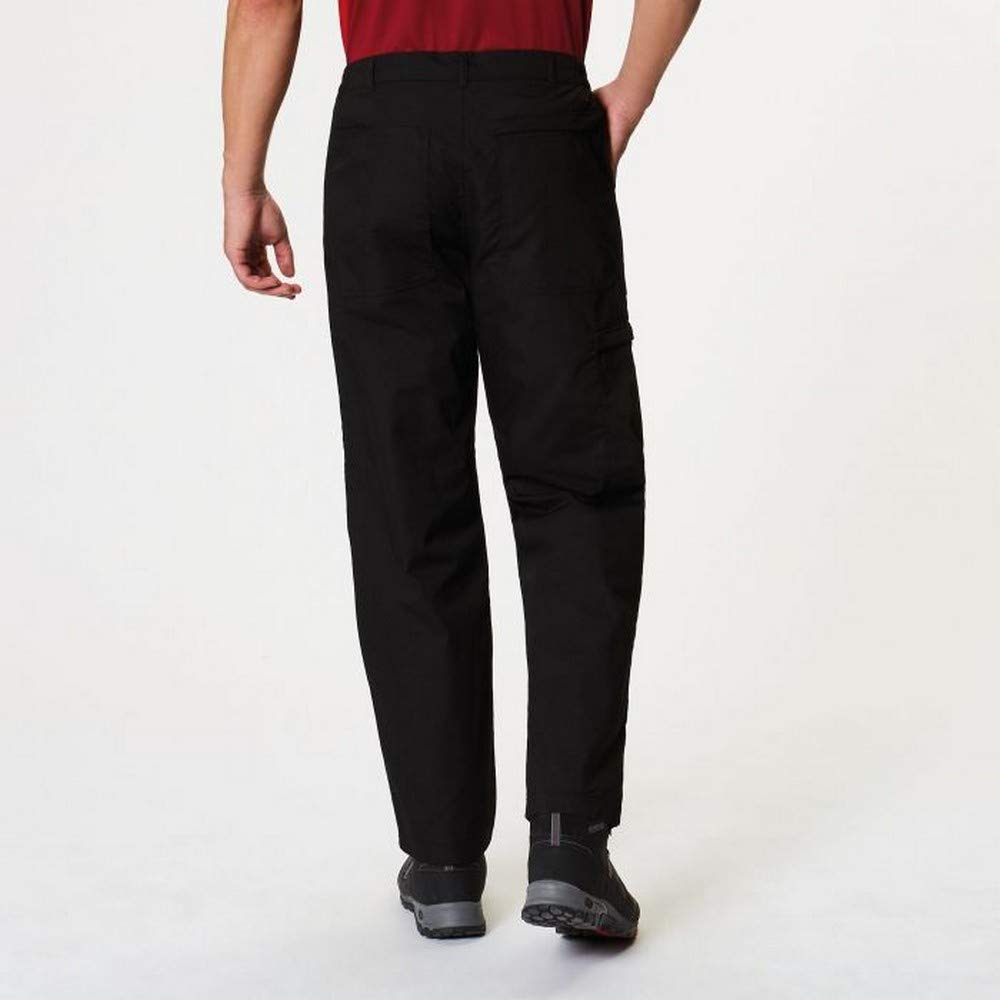 Men's Lined Action Pants 34W x 29L - Black Tactical Cargo Pants for Outdoor Hiking, Work & Casual Wear