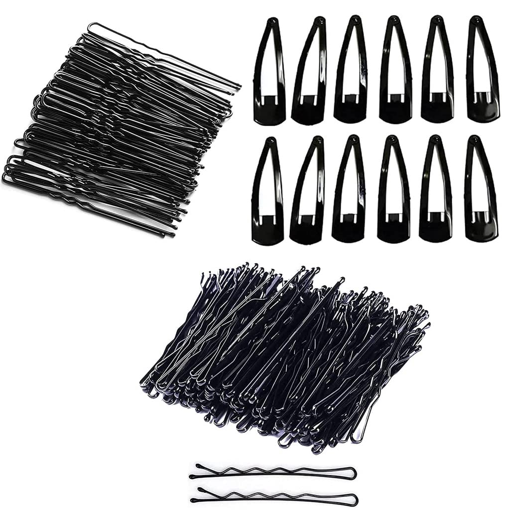 Zeniso® 110-Piece Hair Clips Combo Set - 50 U-Pins, 48 Bobby Pins & 12 Tic-Tak Clips for Women & Girls - Perfect for Styling, Updos, Braids & Everyday Hair Accessories