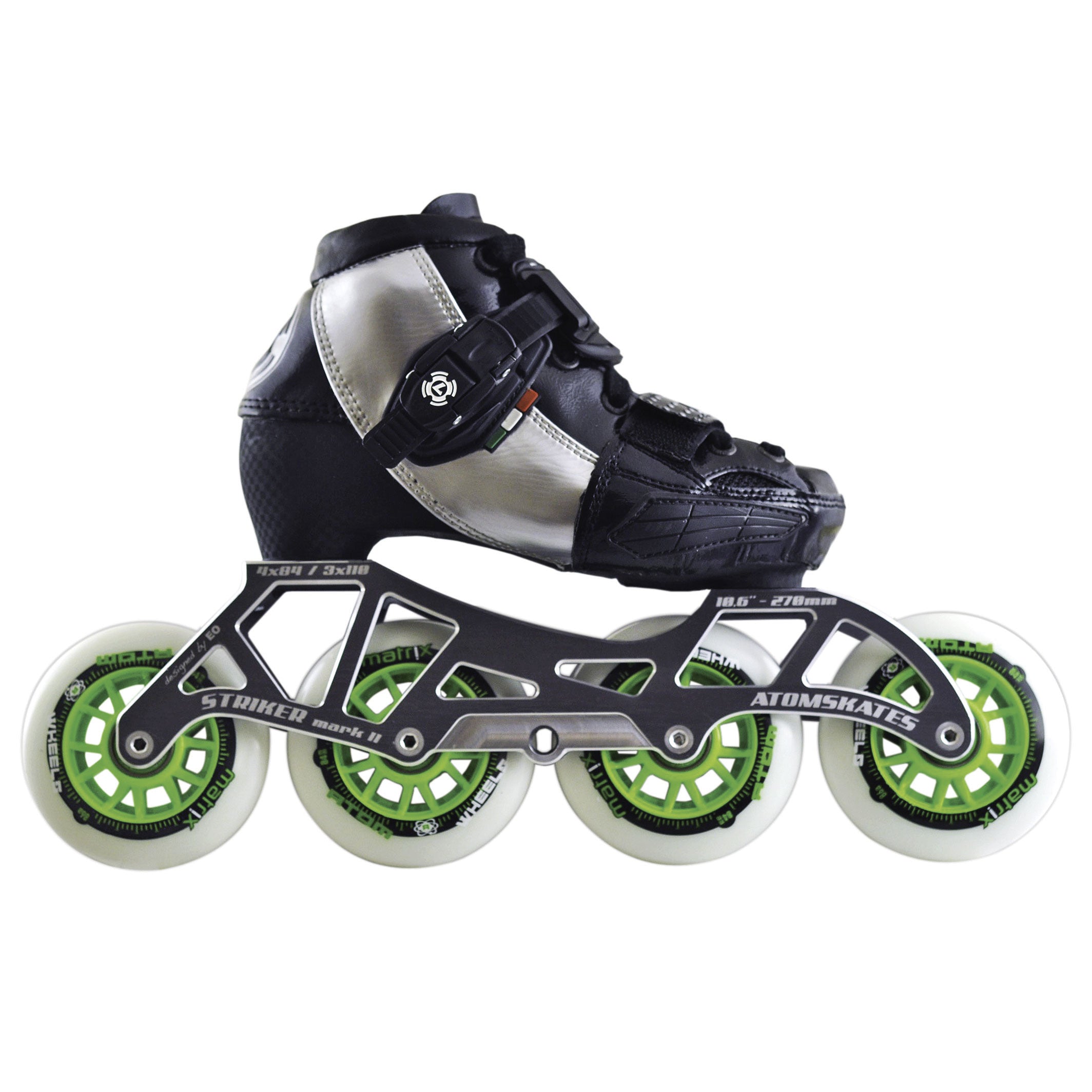 Luigino Challenge Junior 4 Wheel Inline Speed Skates - Professional Roller Skates for Kids & Youth - Perfect for Speed Skating Training, Racing & Outdoor Sports