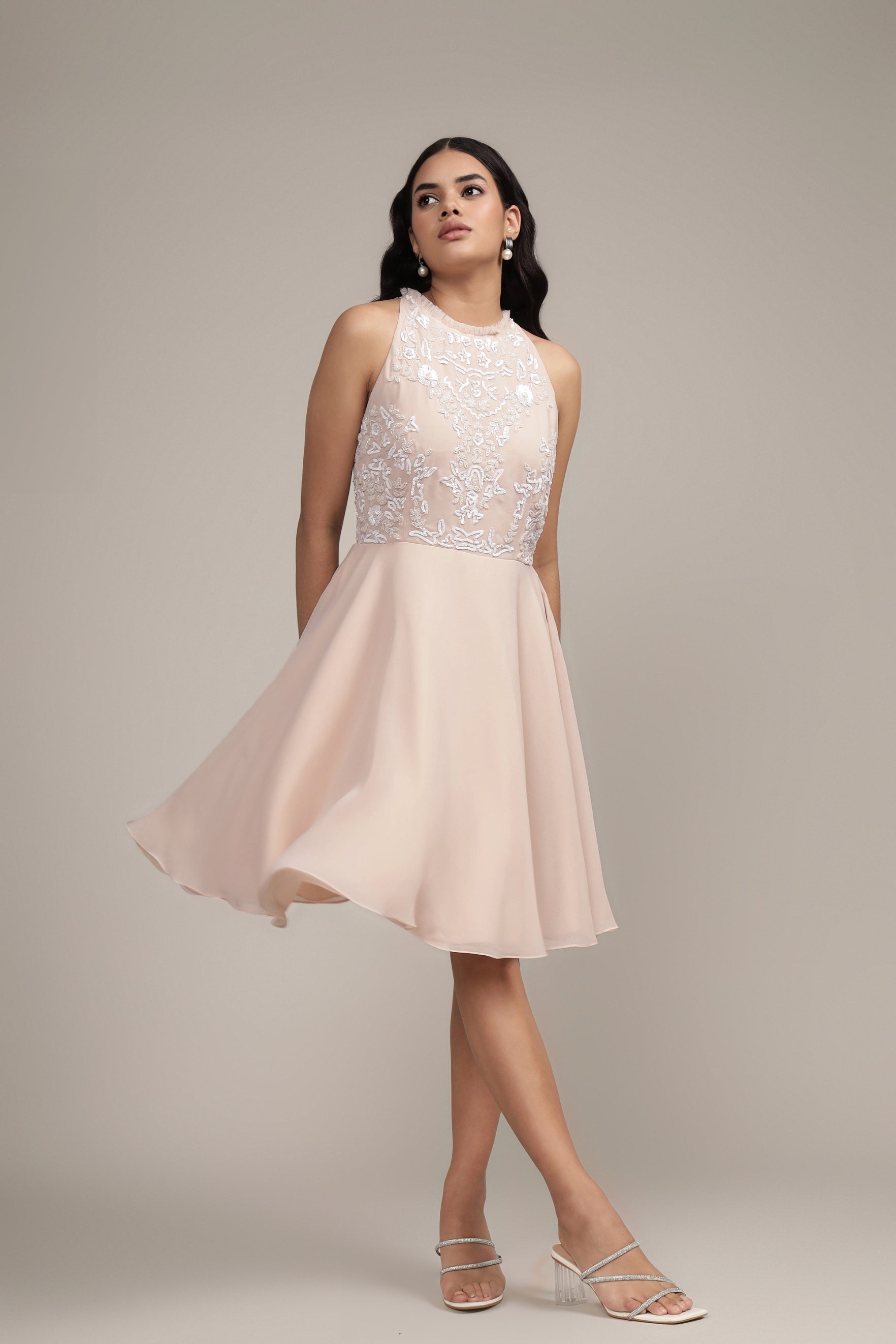 Nella Mini Dress in Vanilla Ice - Elegant Summer Casual Dress for Women, Perfect for Beach, Party & Date Night Outfits