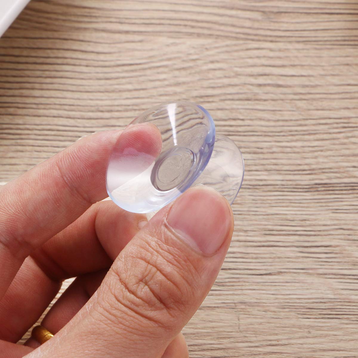 ZIBUYU Double Sided Suction Cups for Glass - 20 Pack 30mm White PVC Plastic Sucker Pads | Bathroom, Kitchen, Window & Mirror Mounting Accessories