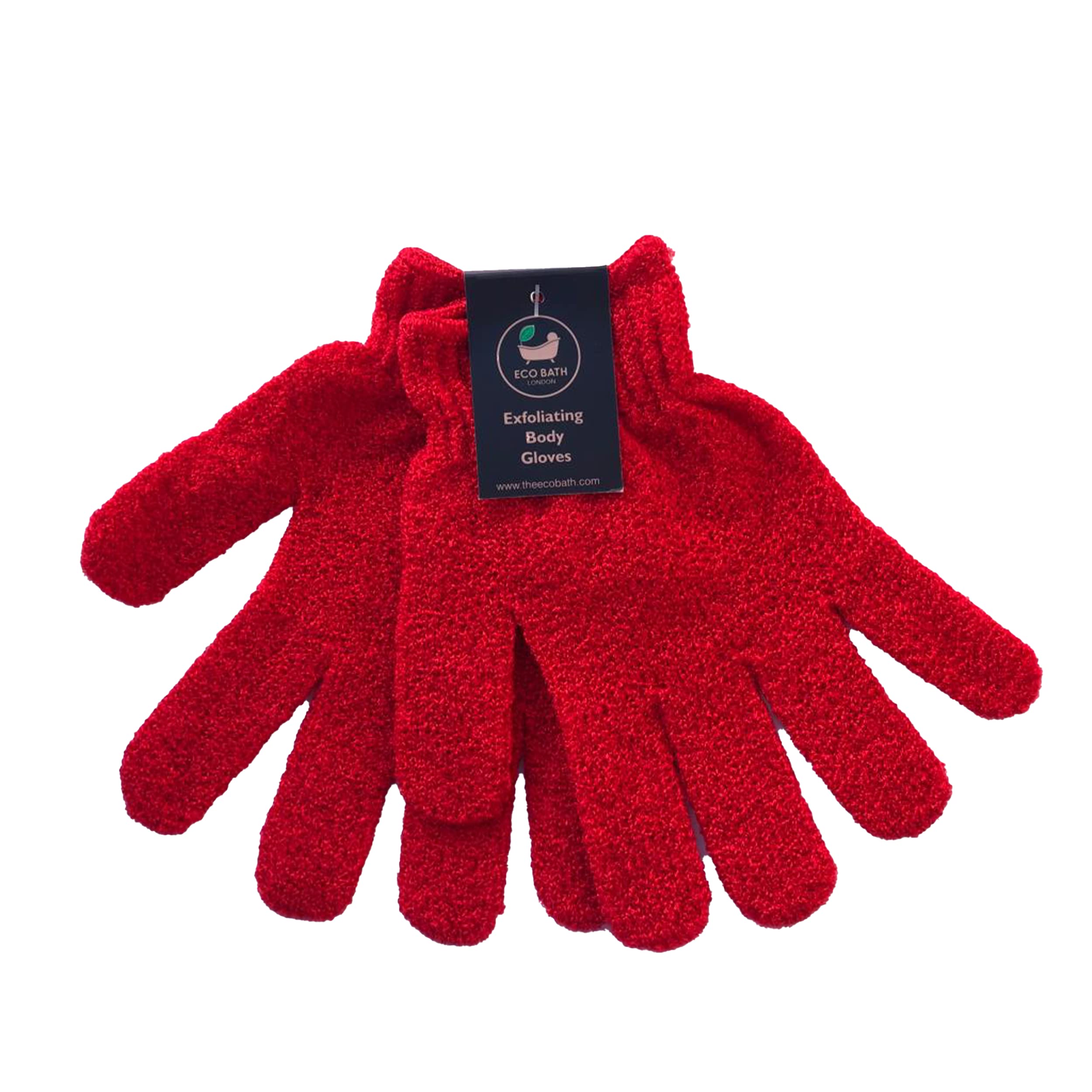 Eco Bath London Exfoliating Body Gloves (1 Pair) - Dead Skin Cell Remover Gloves for Shower, Massage & Body Scrubs - Soft & Smooth Skin - One Size Fits All (Color Varies) - Perfect for Spa Days, Self-Care Routines & Gift Giving