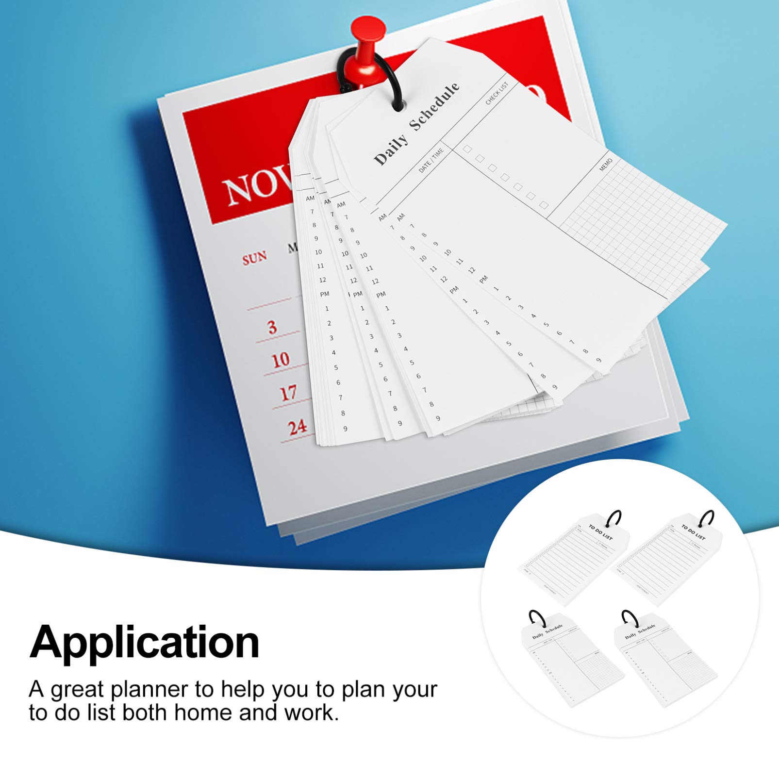 NUOBESTY 4-Pack Portable Ring Notebook - Customizable Memo Pads, Homework Planner, Composition Notepads for School & Office Use - Perfect for Scheduling, Note Taking & Daily Organization