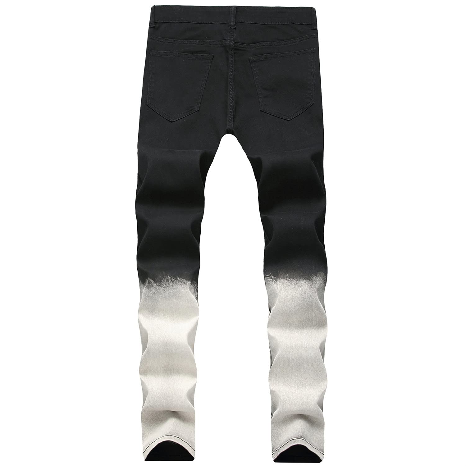 **Men's Floral Ripped Distressed Stretch Skinny Jeans - Slim Fit Destroyed Denim Pants for Casual Wear & Street Fashion**