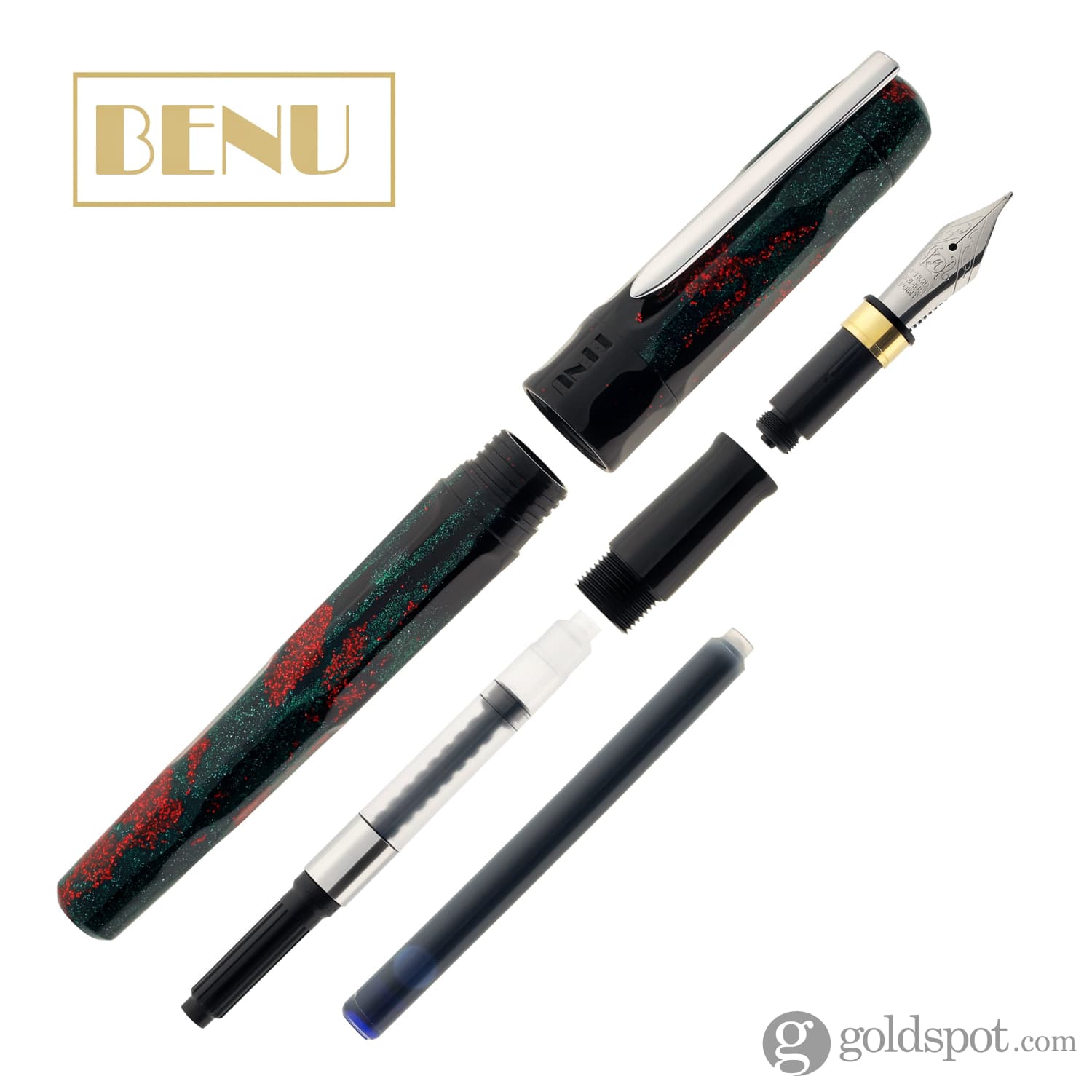 Premium Benu Talisman Fountain Pen - Dragon’s Blood Red Luxury Writing Instrument for Calligraphy, Journaling & Gift Giving - Elegant Office & Special Occasion Pen