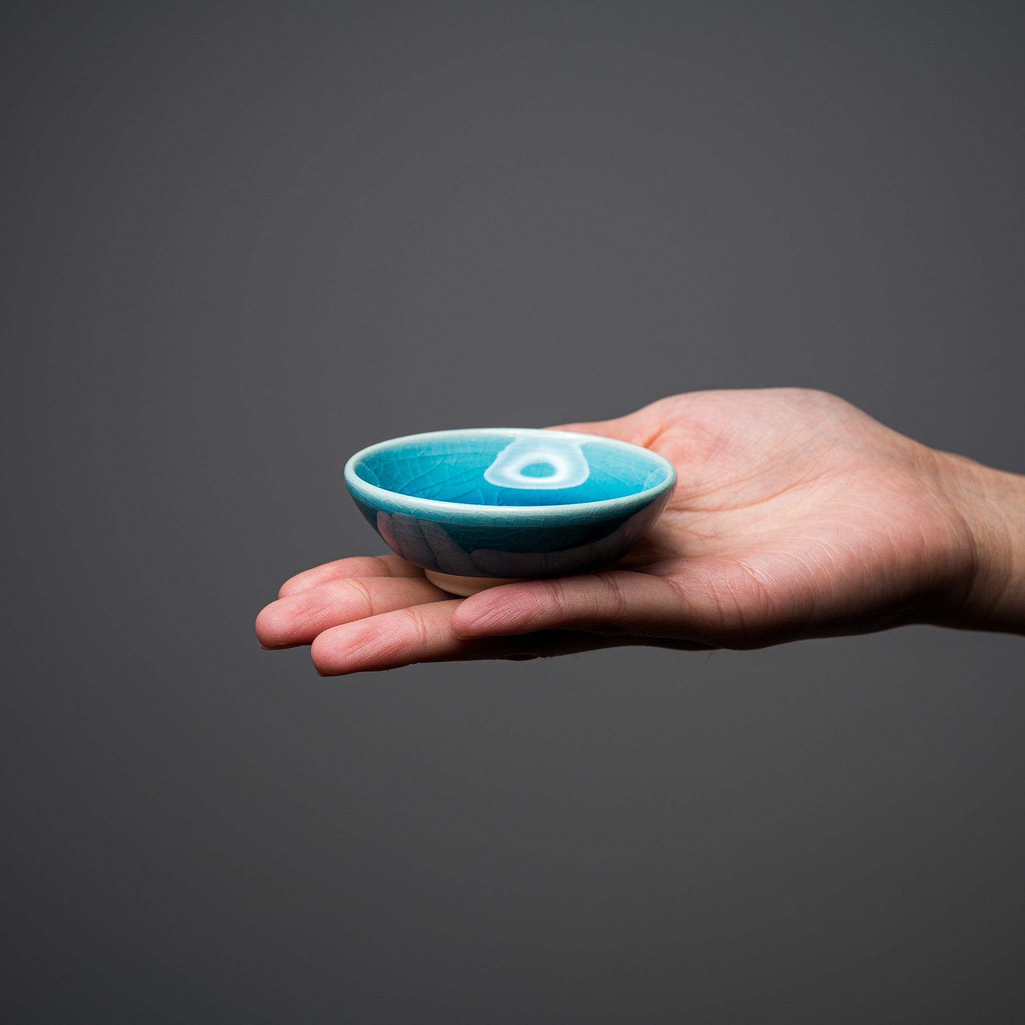 NINSHU Small Japanese Ceramic Dish - Souku Blue, Handmade Soy Sauce Dish for Sushi, Soy Sauce, Condiments | Perfect for Home Dining, Restaurants & Gift Giving