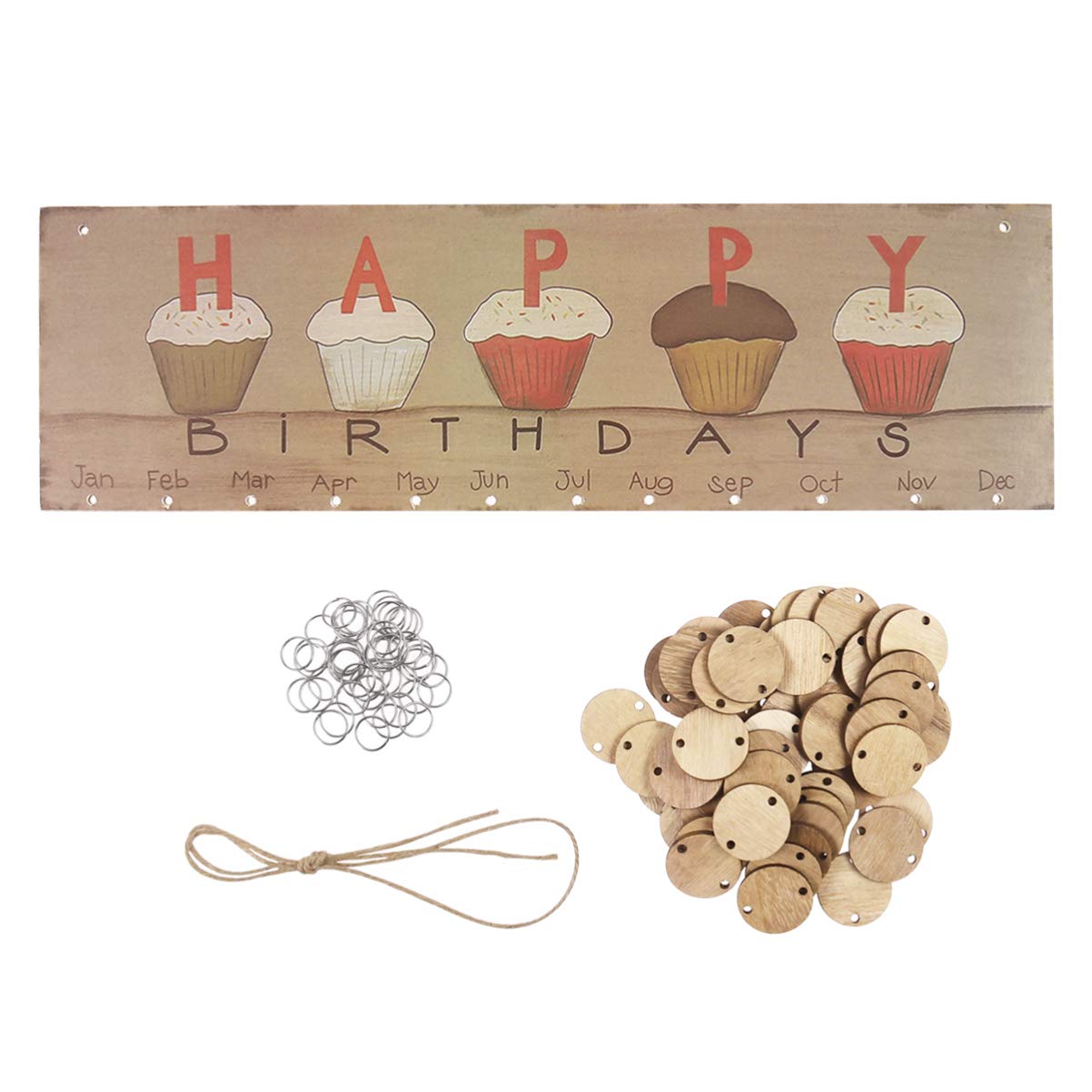 BESPORTBLE Wooden Hanging Calendar - DIY Plaque Memo Board for Birthday Reminders & Home Office Decor | Perfect for Wall Organization, Gift Giving & Daily Planning