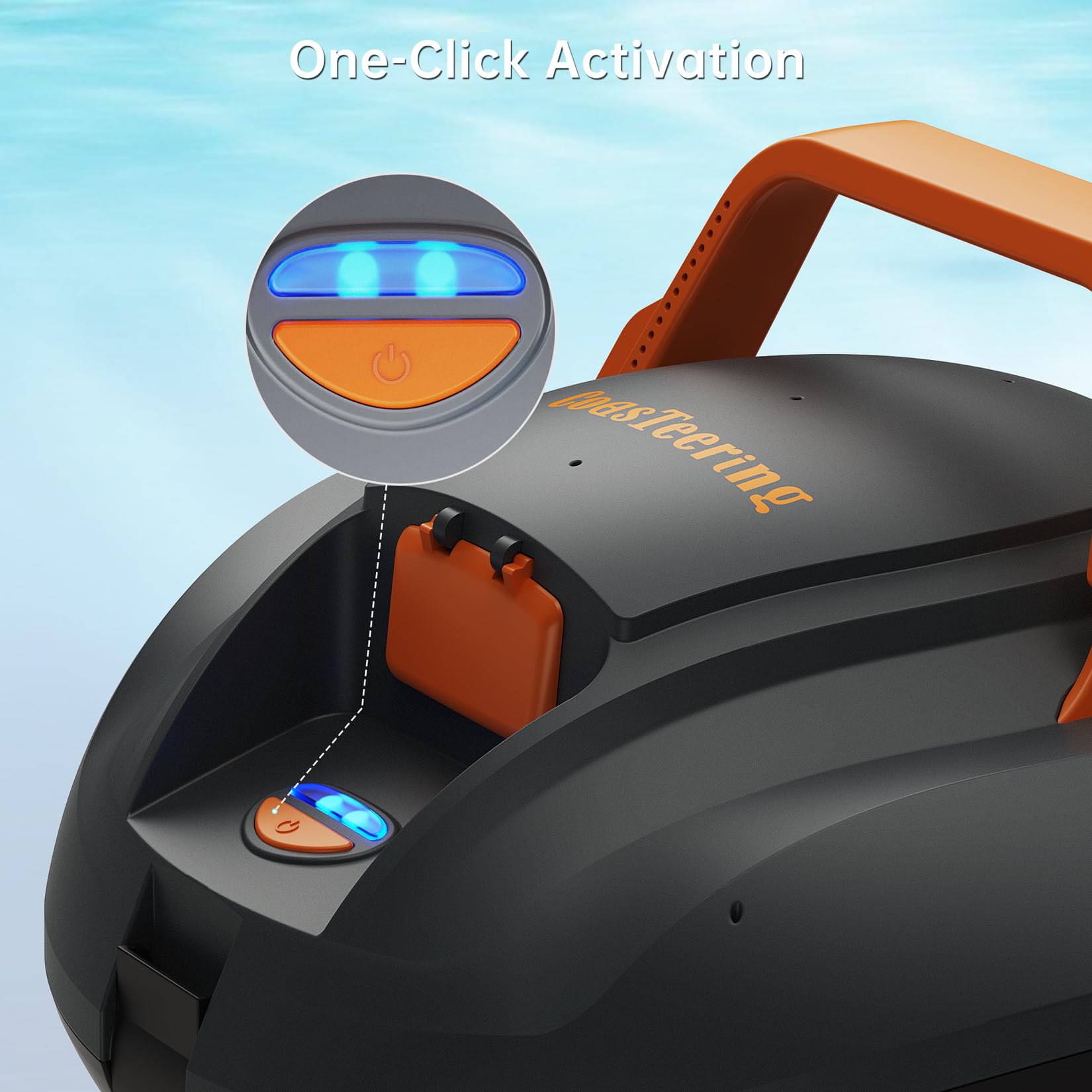 Automatic Cordless Robotic Pool Cleaner - Powerful Suction, 100 Min Runtime, Fast Charging, Self-Parking - Ideal for Above Ground & Inground Pools up to 850 Sq.Ft - Perfect for Weekly Pool Maintenance & Seasonal Cleaning