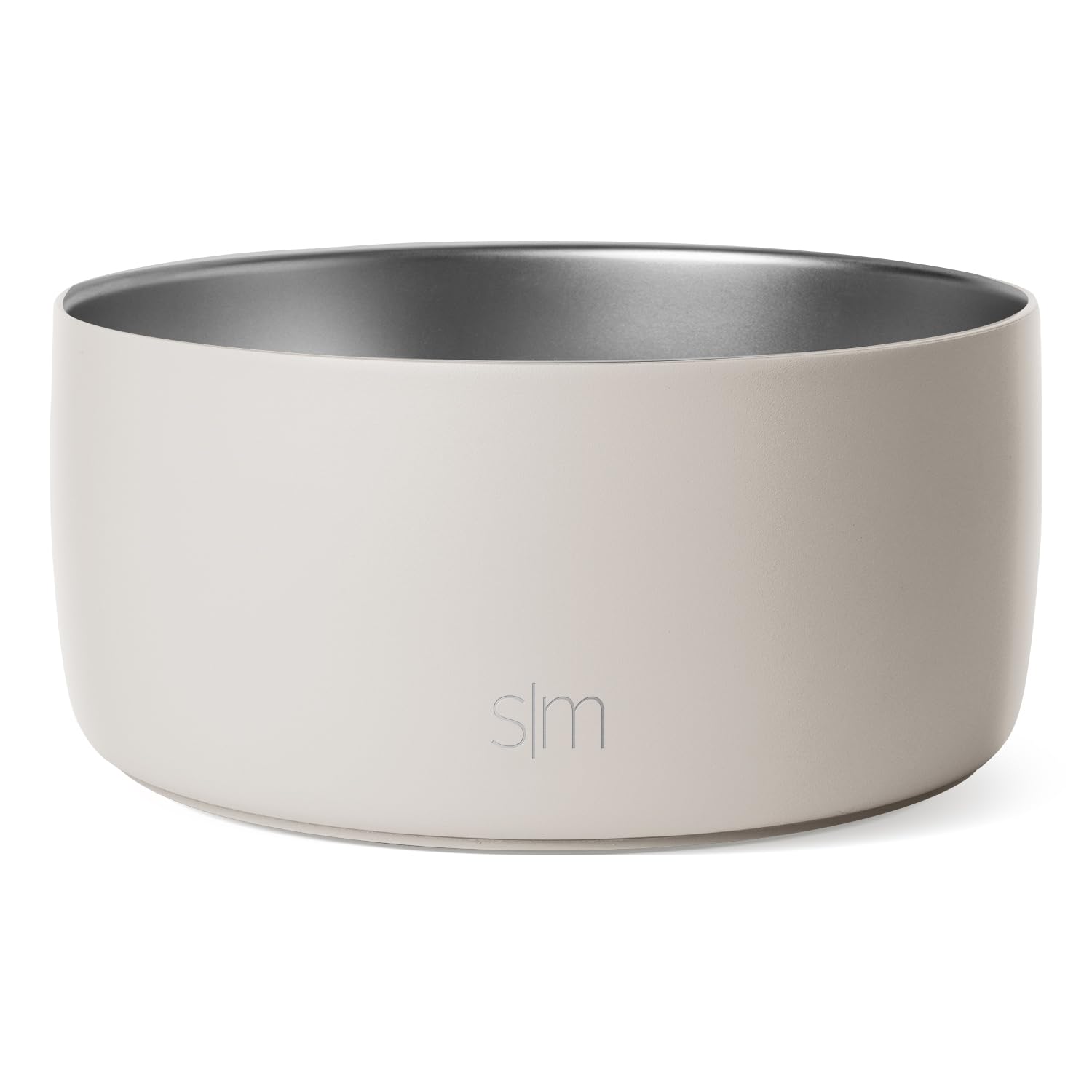 Stainless Steel Pet Water & Food Bowl for Dogs & Cats - Insulated, Non-Slip, BPA-Free - Bentley Collection - Large 64oz (Almond Birch) - Perfect for Indoor/Outdoor Use, Travel & Daily Feeding