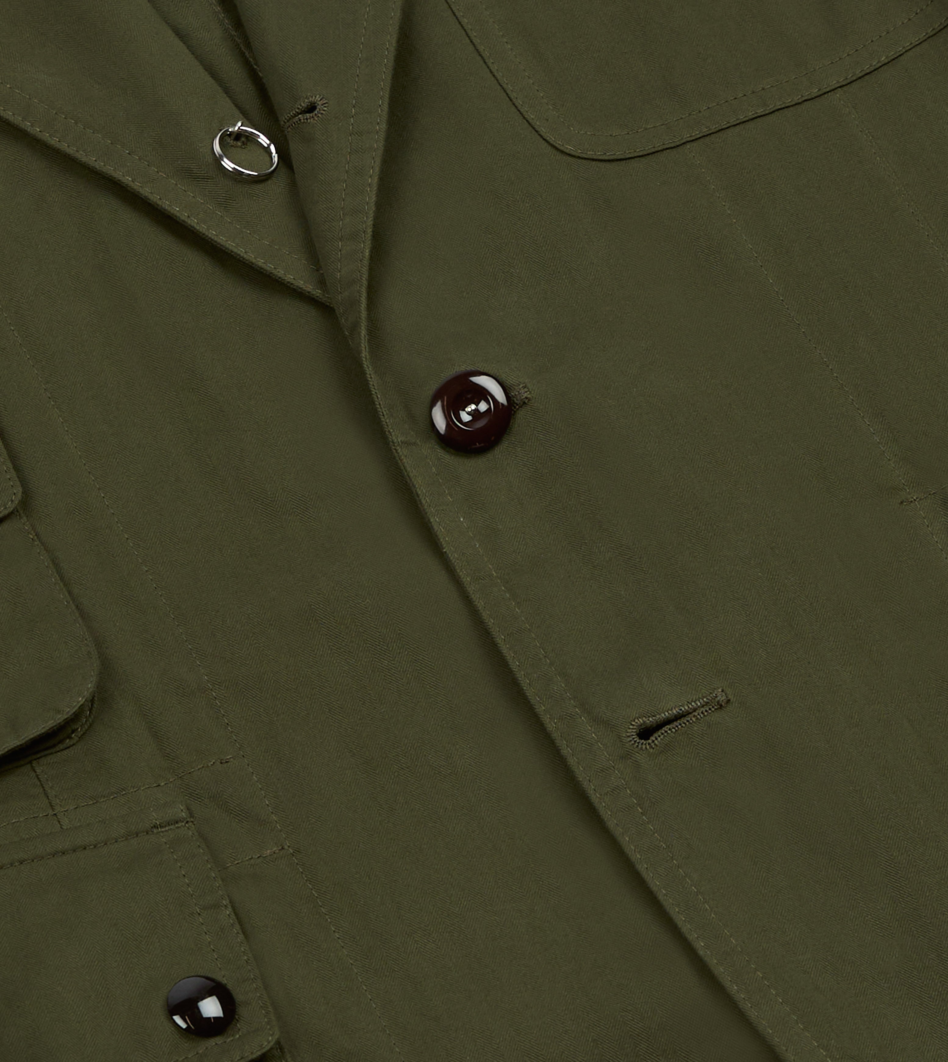 Drake's & New Balance Men's Waxed Herringbone Cotton Blazer - Stylish Casual & Business Jacket for Work, Office & Special Occasions