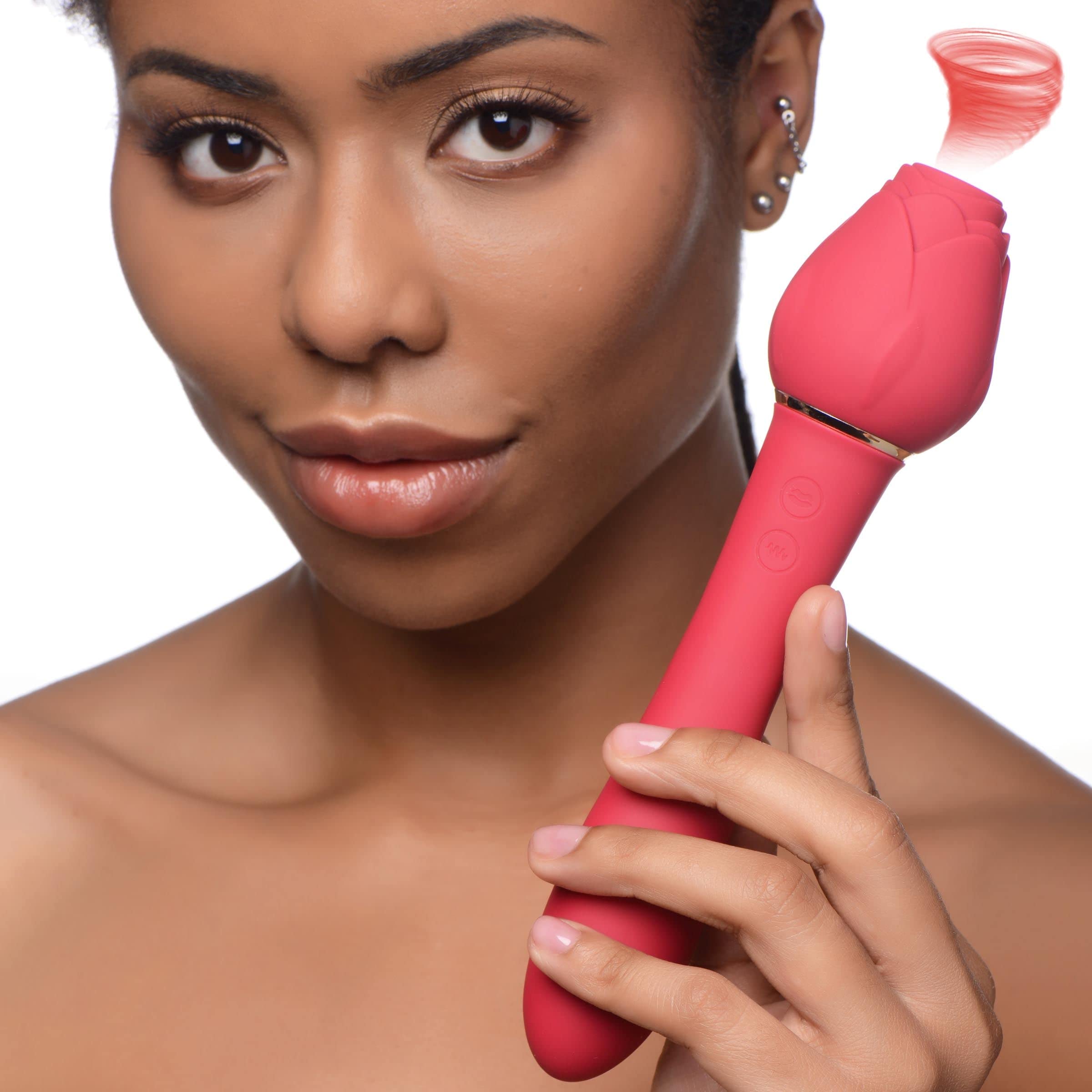 Bloomgasm Sweet Heart Suction Rose Vibrator - Powerful Clitoral Stimulator for Women, Rechargeable Waterproof G-Spot Massager - Perfect for Couples Play, Solo Pleasure & Sensual Intimacy