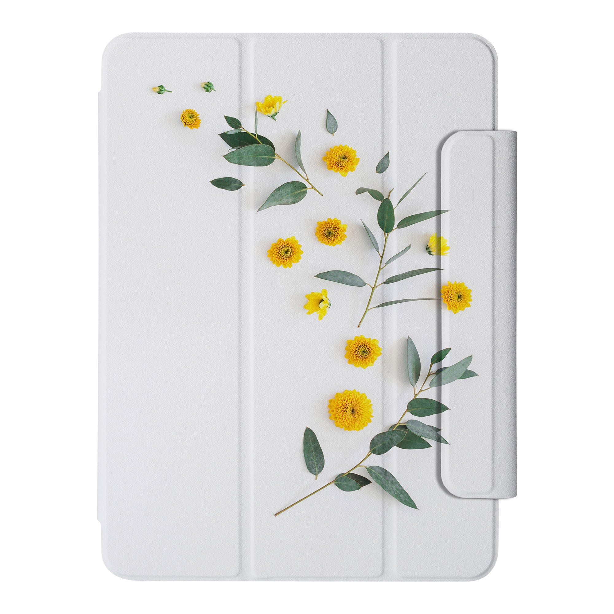 SlimFit iPad Case with Flat Flower Design - Ultra Thin Lightweight Protective Cover for iPad Air/Pro - Perfect for Work, Travel & Everyday Use