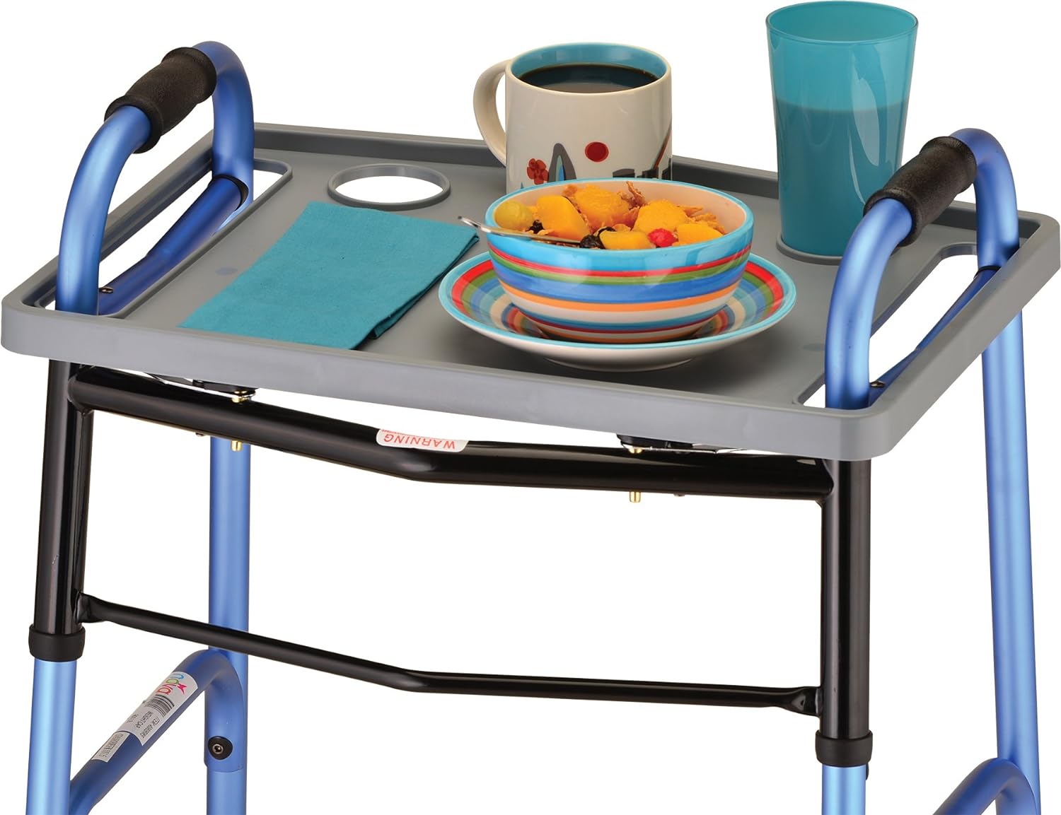 Universal Walker Tray - Adjustable & Removable Tray for Walkers and Rollators - Perfect for Meals, Reading & Activities (Fits Most Standard Walkers)