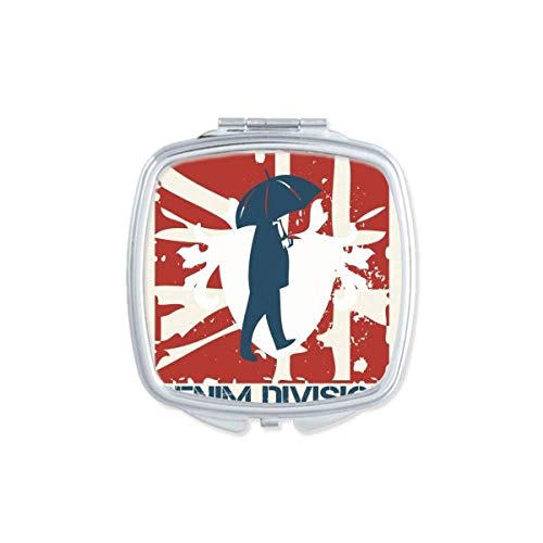 DIYthinker Red Blue Graffiti Street Art Compact Pocket Mirror - Double Sided Portable Makeup Mirror for Travel, Purse & Everyday Use