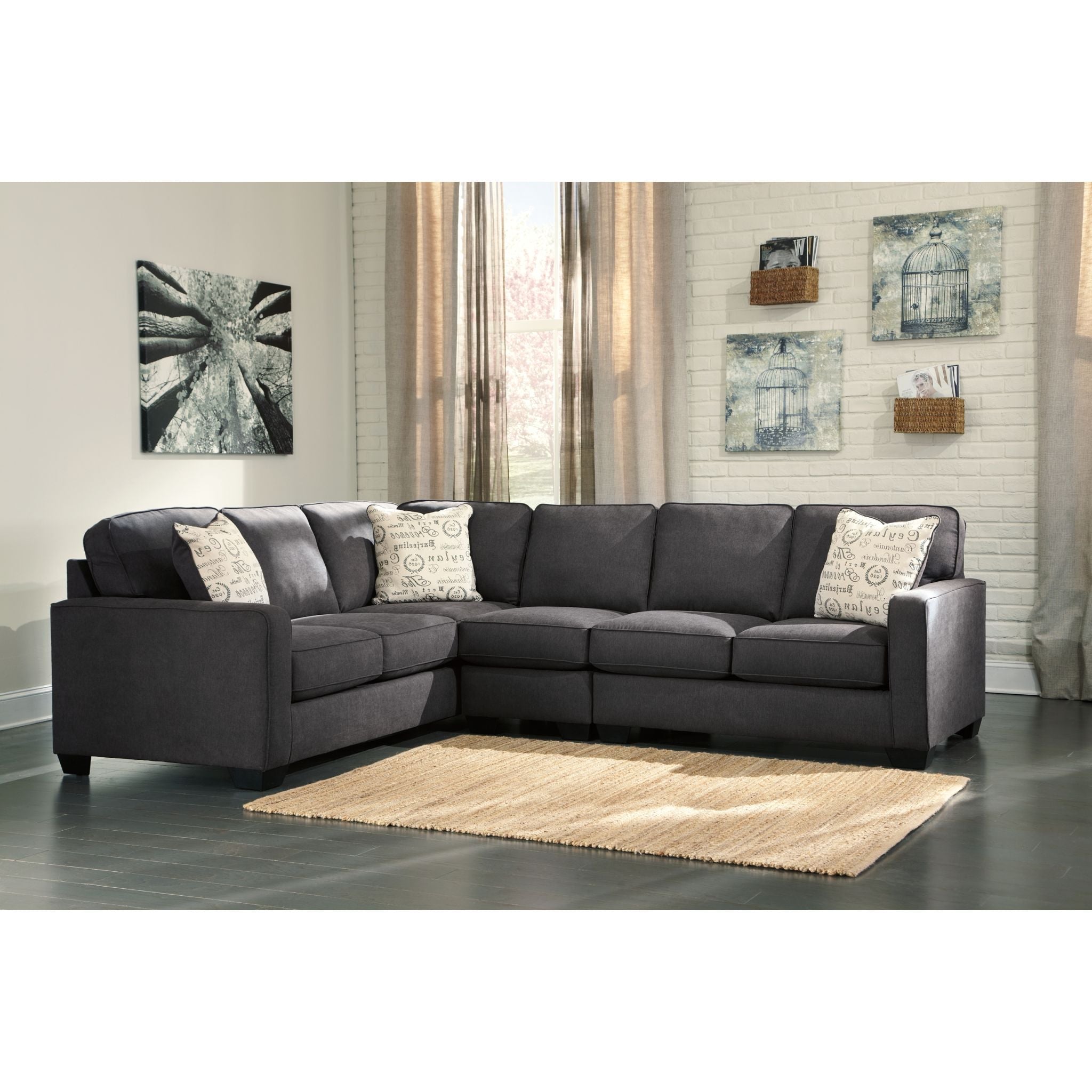 Alenya 3-Piece Modern Sectional Sofa Set with Reversible Chaise - Comfortable L-Shaped Couch for Living Room, Apartment & Small Spaces - Perfect for Family Gatherings, Movie Nights & Relaxing