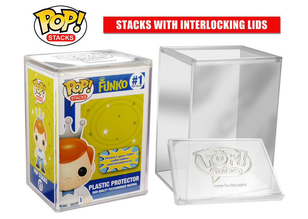 Funko Pop Stacks Premium Protector Case - 6 Pack Clear Hard Plastic Display Box for Collectible Vinyl Figures - Perfect for Home Decor, Office Display & Pop Collection Protection