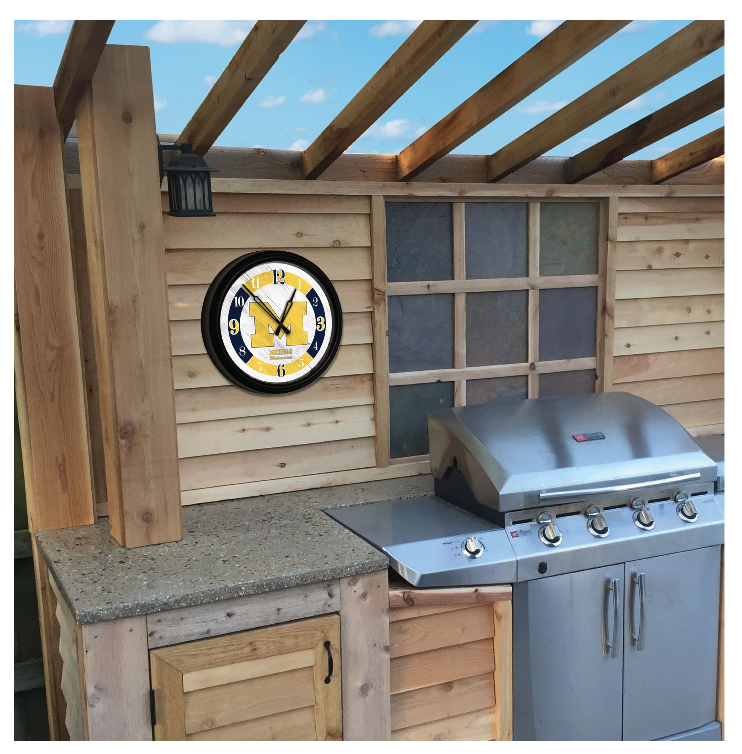 Holland Bar Stool Co. Long Beach State University Themed Indoor Outdoor LED Wall Clock - Perfect for Dorm, Game Room, Office & Patio Decor