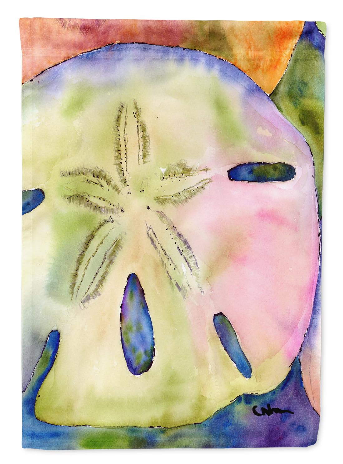 Caroline's Treasures 8545GF Sand Dollar Decorative Garden Flag - Colorful Outdoor Yard Banner for Mailbox, Patio, Flower Beds & Lawn Decor | Perfect for Coastal & Beach Theme Home Decor