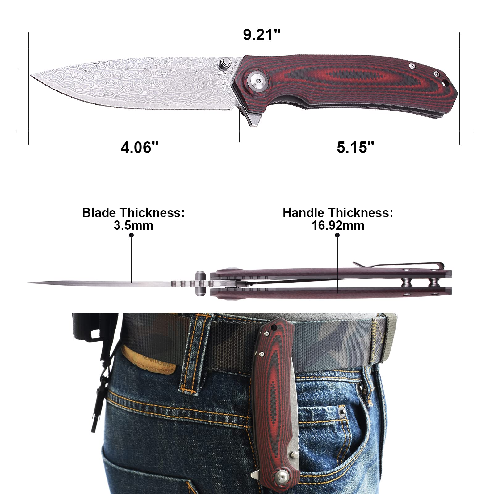 Charkos Folding Pocket Knife - 4