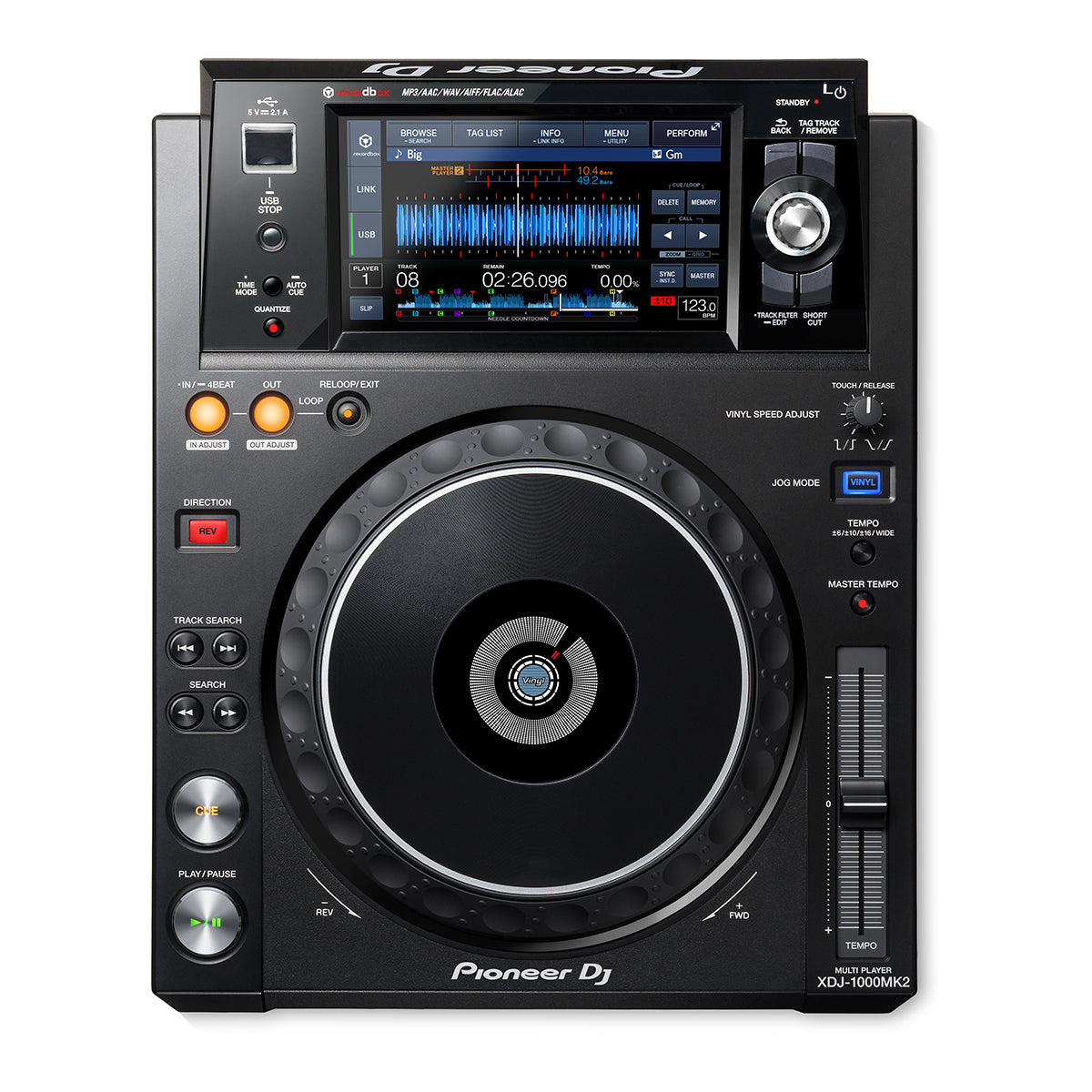 Pioneer XDJ-1000MK2 Professional DJ Media Player - High-Performance Standalone DJ Controller for Clubs & Live Performances