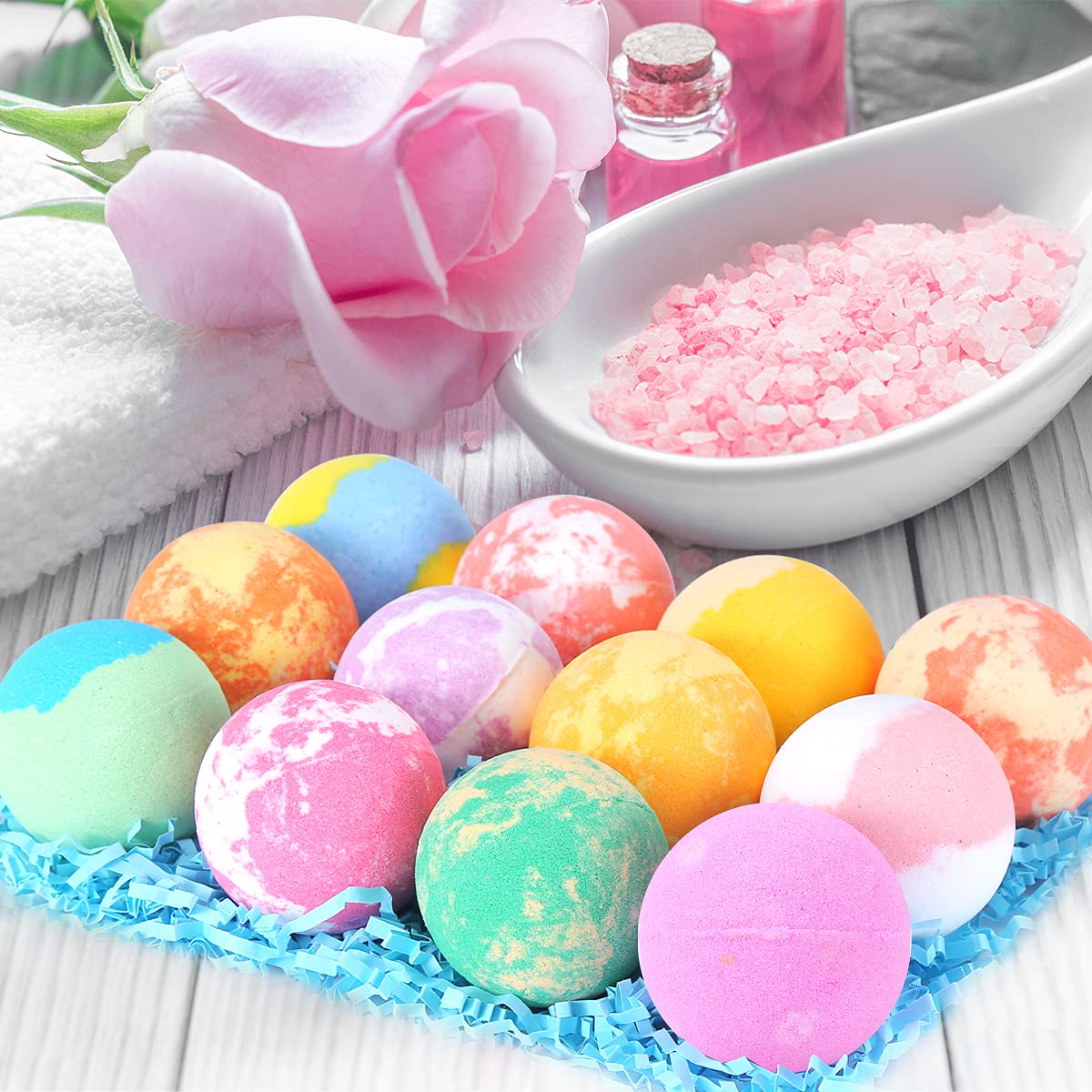12 Pcs Handmade Glow-in-The-Dark Bath Bombs for Kids with Surprise Toys Inside - Fun Bubble Bath Fizzies for Easter, Birthday & Christmas Gifts | Perfect for Kids' Spa Night, Relaxation & Sensory Play