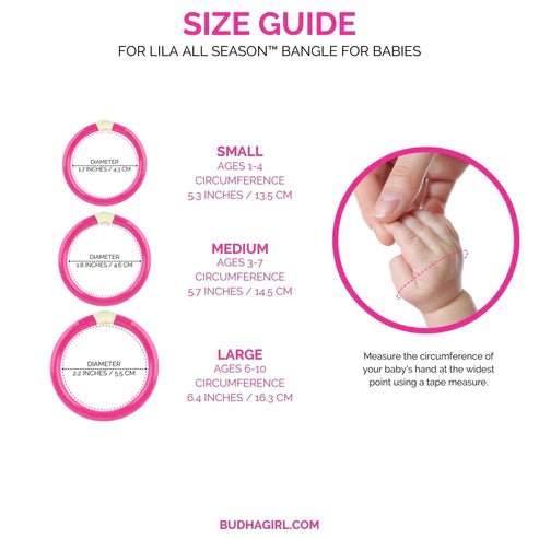 BuDhaGirl All Season Baby Bangle - Epic Pink | Stylish & Comfortable Bracelet for Infants & Toddlers | Perfect for Everyday Wear, Special Occasions & Photo Shoots