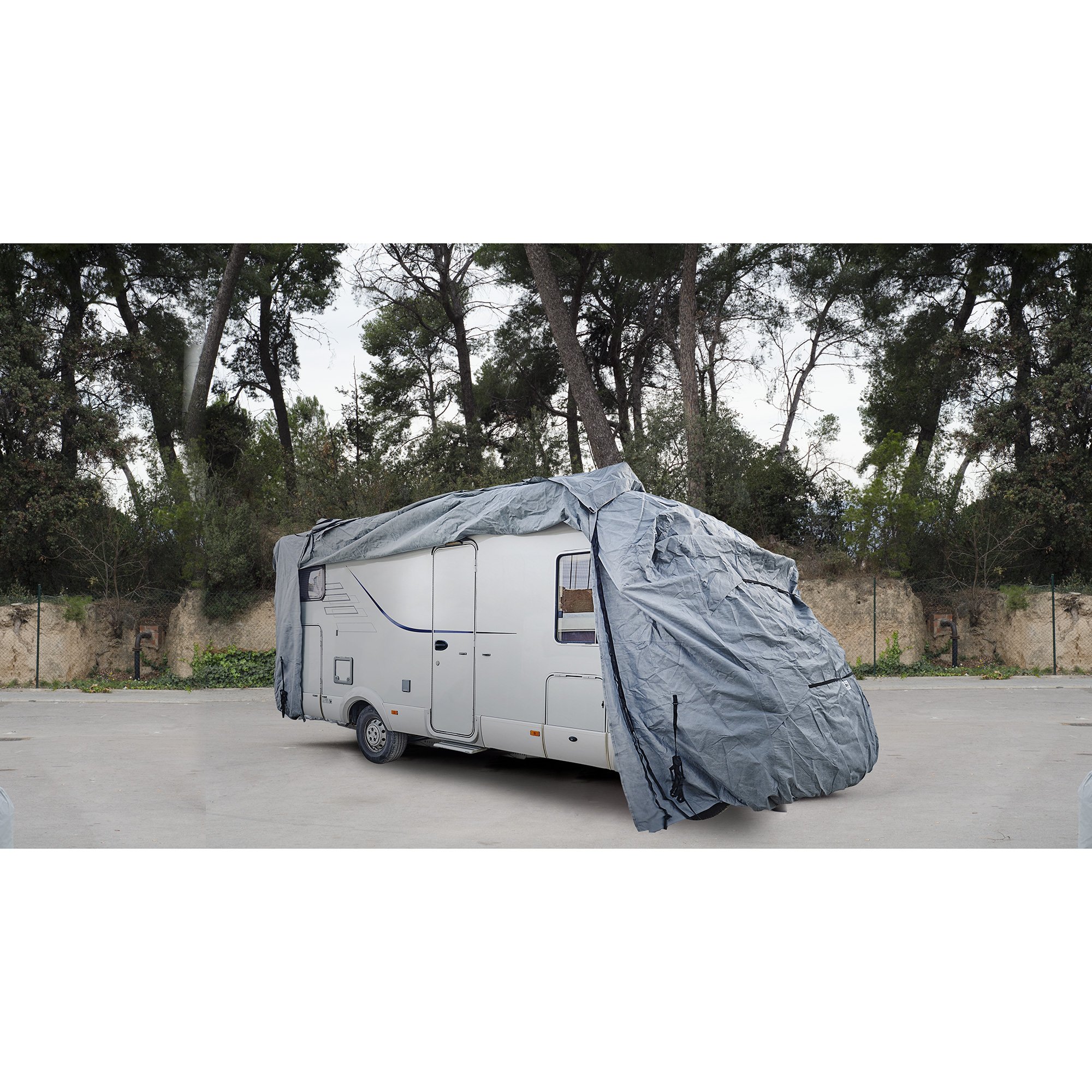 Grey Premium Motor Home Cover 5.5-6 Meters - Durable Protection for Outdoor Camping and Travel